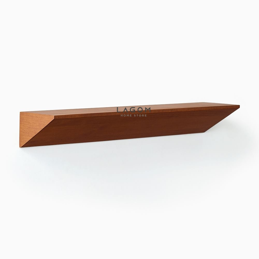 Rak Dinding Kayu Jati Estetis untuk Pajangan Wall Shelf Lagom Home Store Jati Furnitur Teak Furniture Jakarta