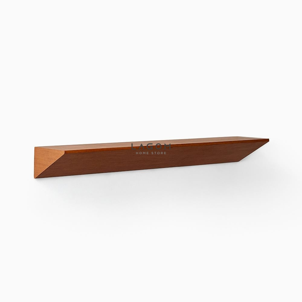 Rak Dinding Kayu Jati Estetis untuk Pajangan Wall Shelf Lagom Home Store Jati Furnitur Teak Furniture Jakarta