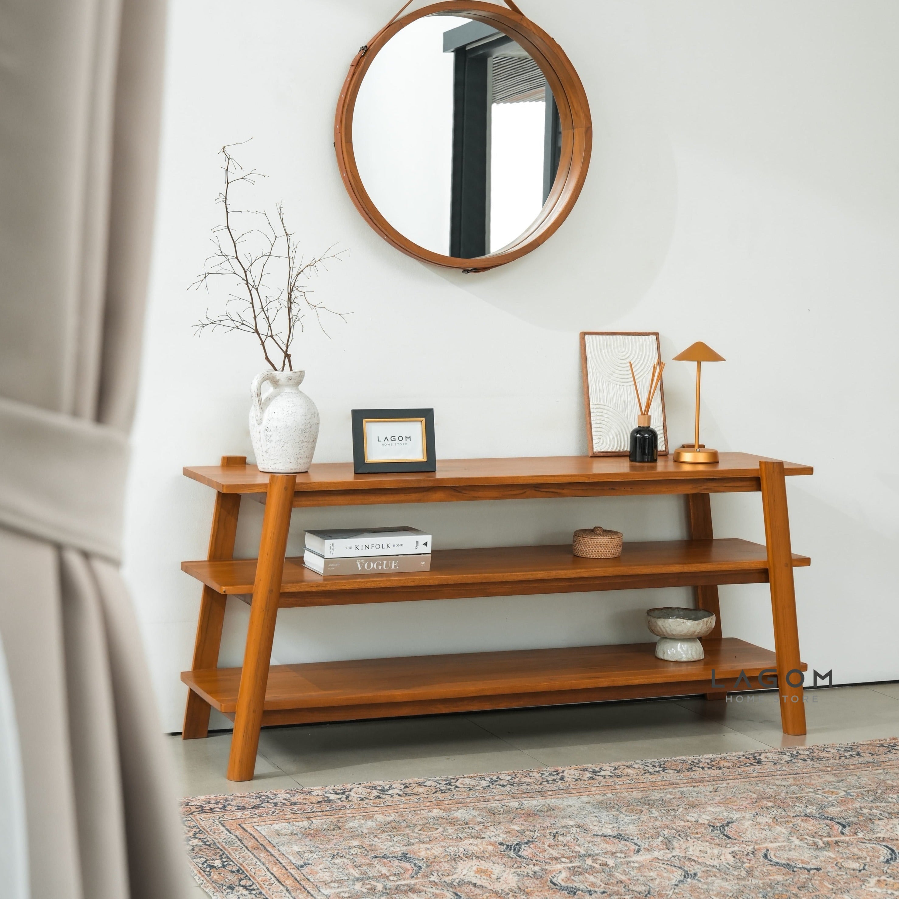 Rak Meja Konsol Kayu Jati Console Table Lagom Home Store Jati Furnitur Teak Furniture Jakarta