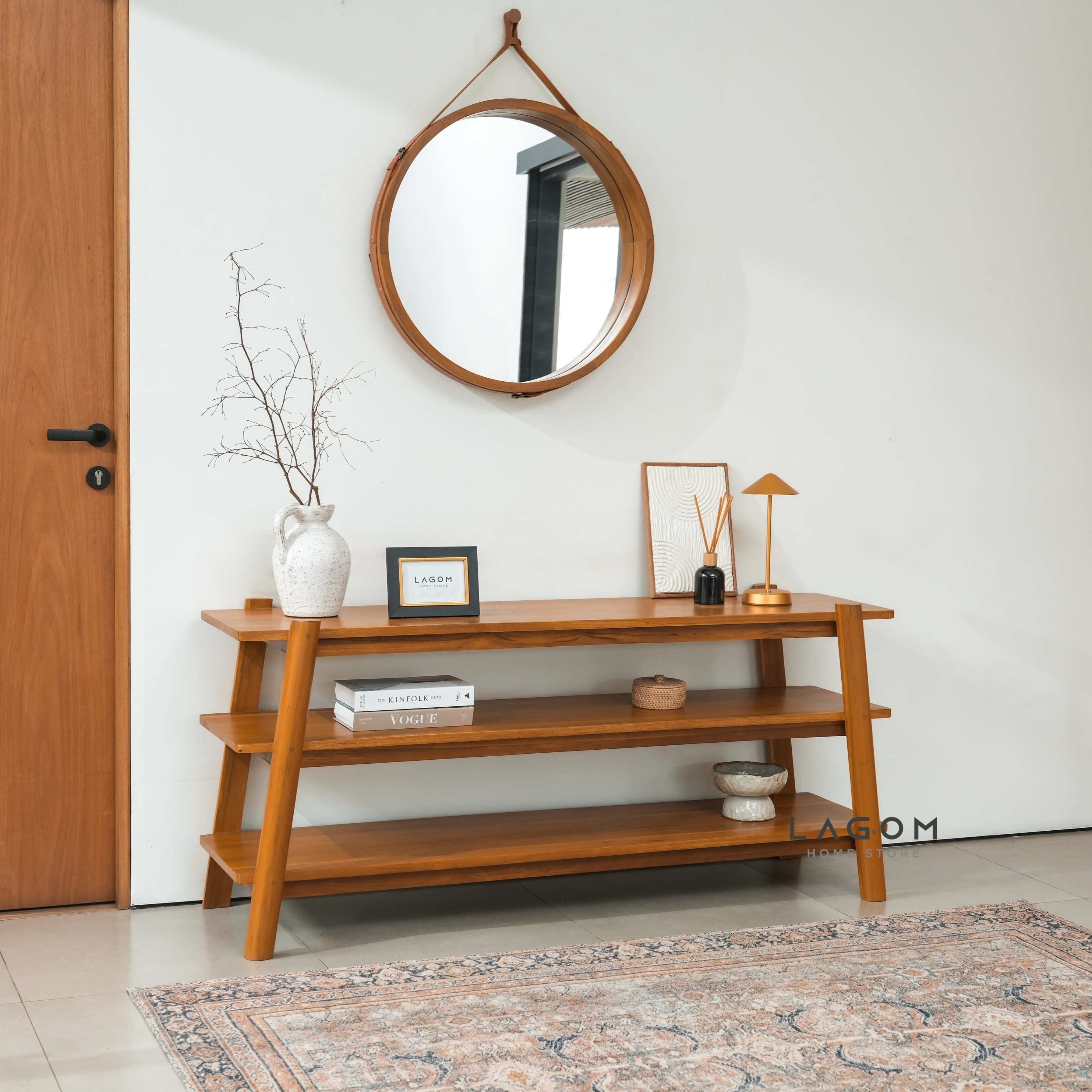 Rak Meja Konsol Kayu Jati Console Table Lagom Home Store Jati Furnitur Teak Furniture Jakarta