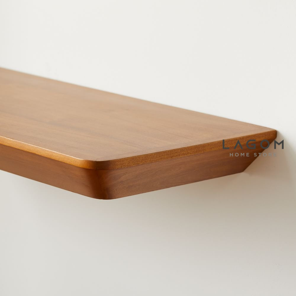 Set Ambalan Dinding Trapesium dari Kayu Jati Set of Shelves (4 Shelves) Wall Shelf Lagom Home Store Jati Furnitur Teak Furniture Jakarta