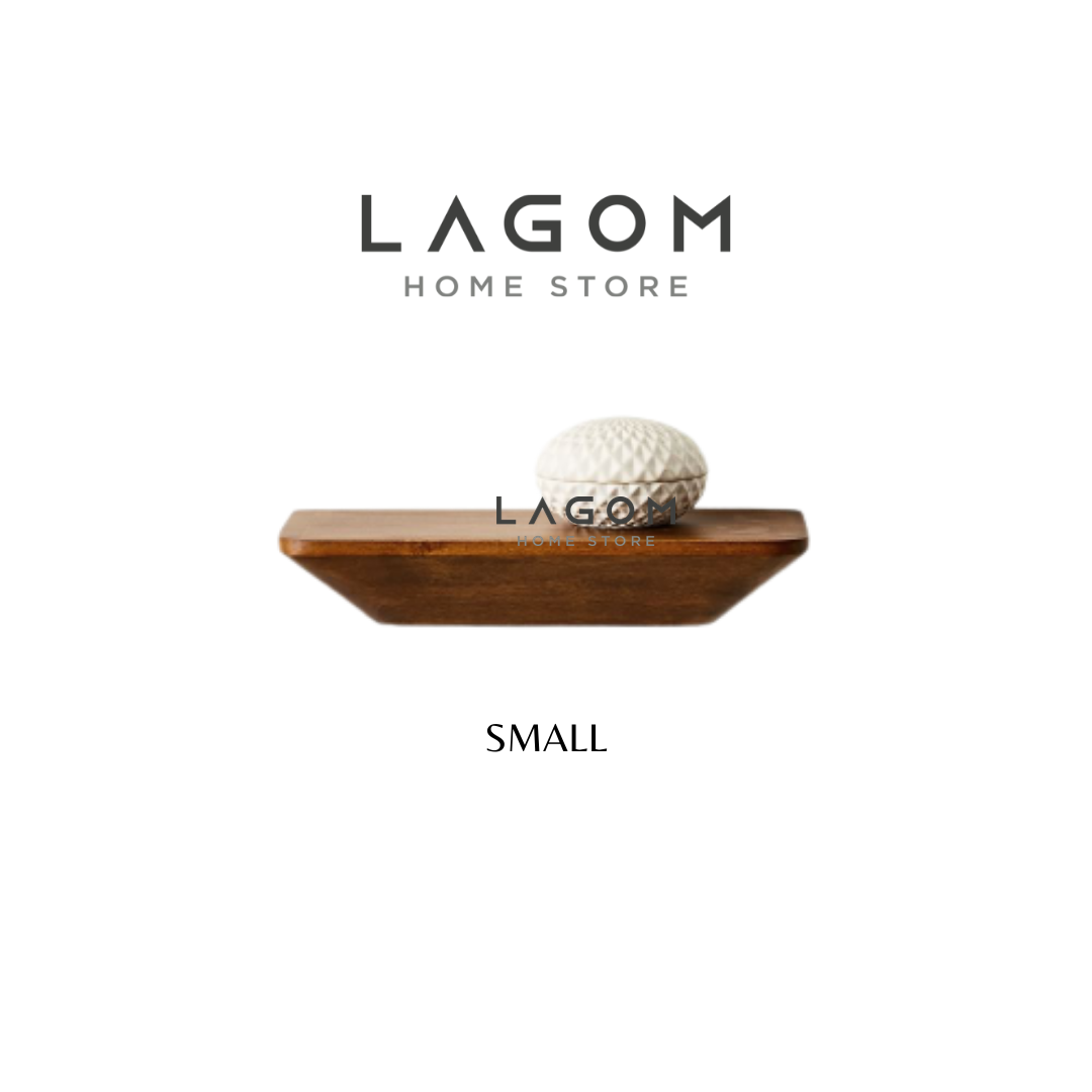 Set Ambalan Dinding Trapesium dari Kayu Jati Set of Shelves (4 Shelves) Wall Shelf Lagom Home Store Jati Furnitur Teak Furniture Jakarta