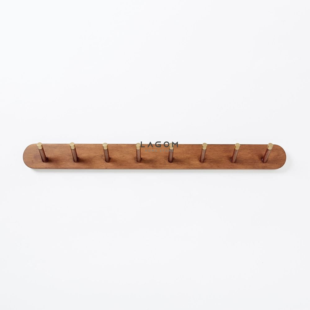 Set Gantungan Dinding Kayu Jati Extra Large (106.5 cm x 10 cm x 10 cm) Wall Coat Hanger Lagom Home Store Jati Furnitur Teak Furniture Jakarta