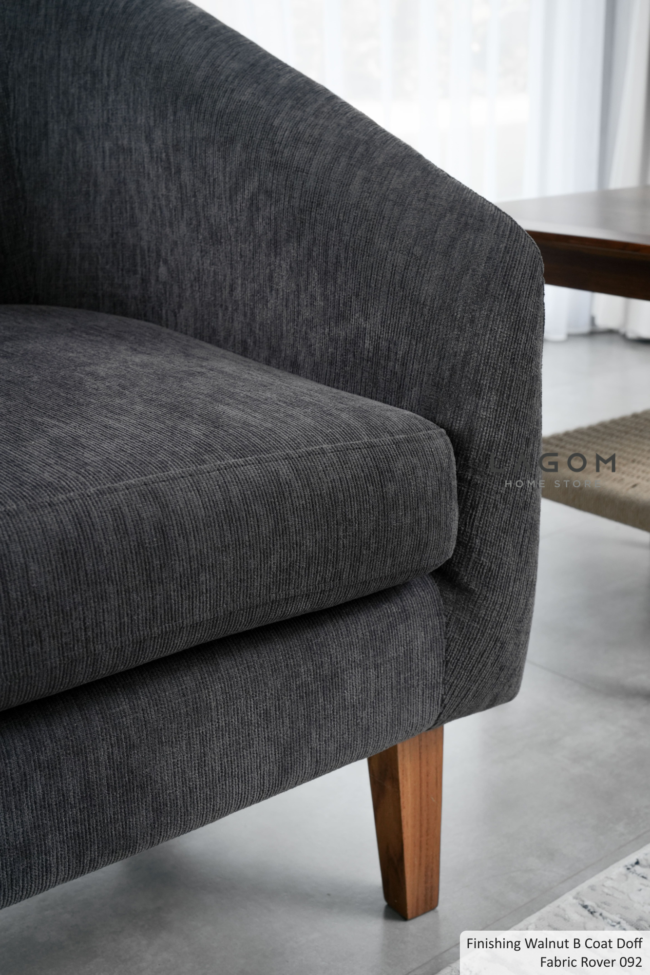 Single Sofa Premium dengan Frame Kayu Jati Sofa Lagom Home Store Jati Furnitur Teak Furniture Jakarta