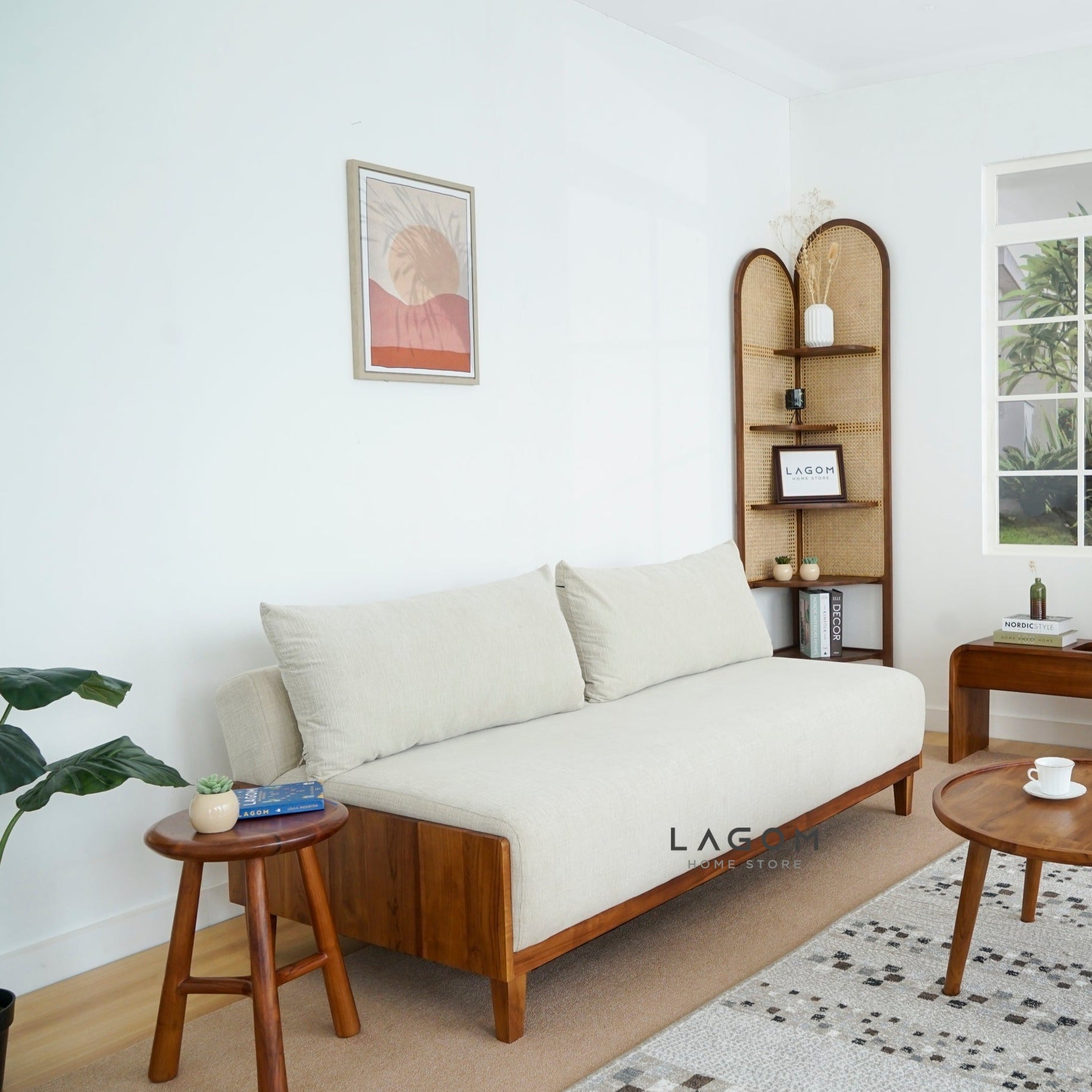 Sofa Bed Multifungsi dari Kayu Jati Sofa Lagom Home Store Jati Furnitur Teak Furniture Jakarta