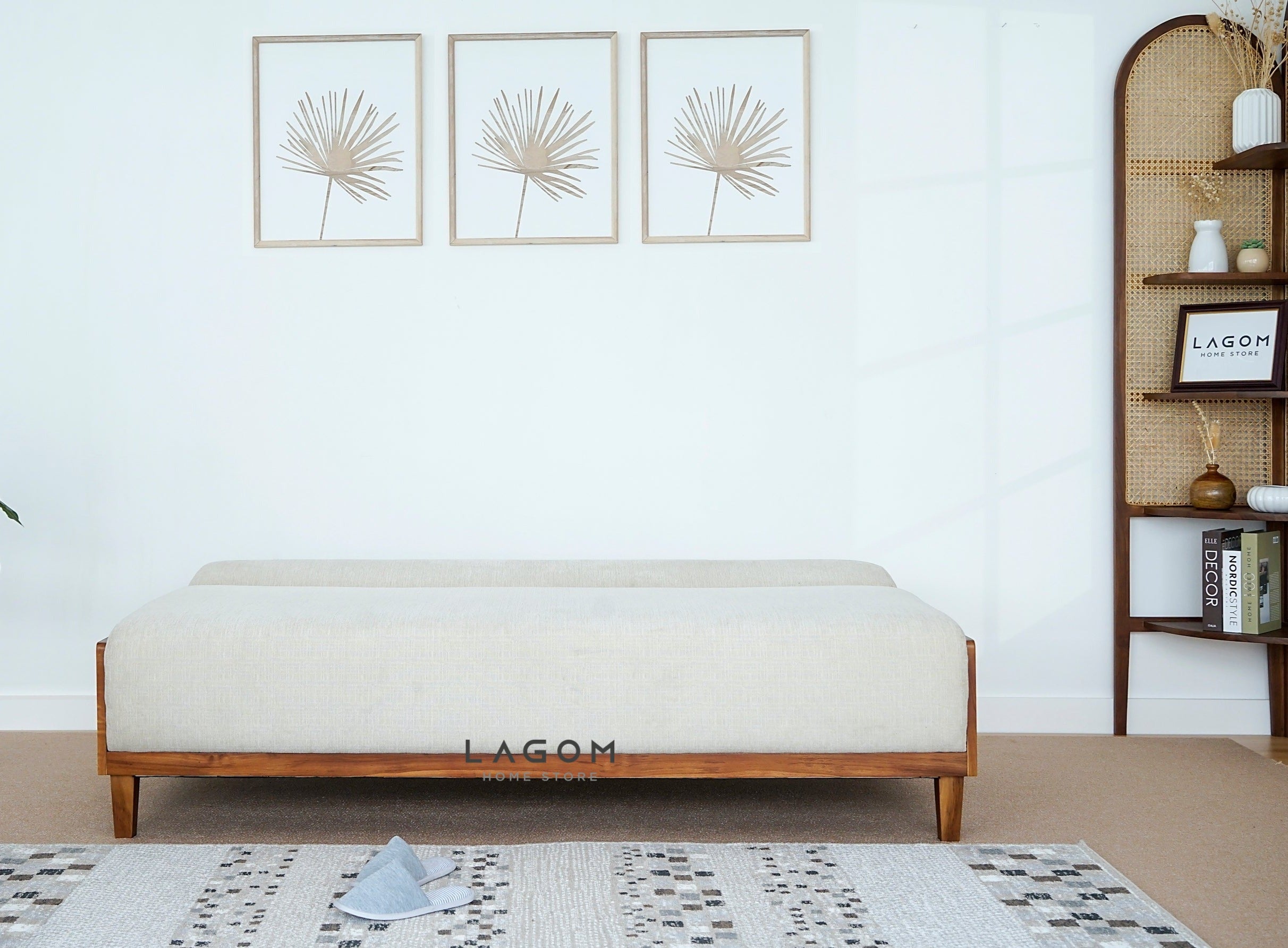 Sofa Bed Multifungsi dari Kayu Jati Sofa Lagom Home Store Jati Furnitur Teak Furniture Jakarta