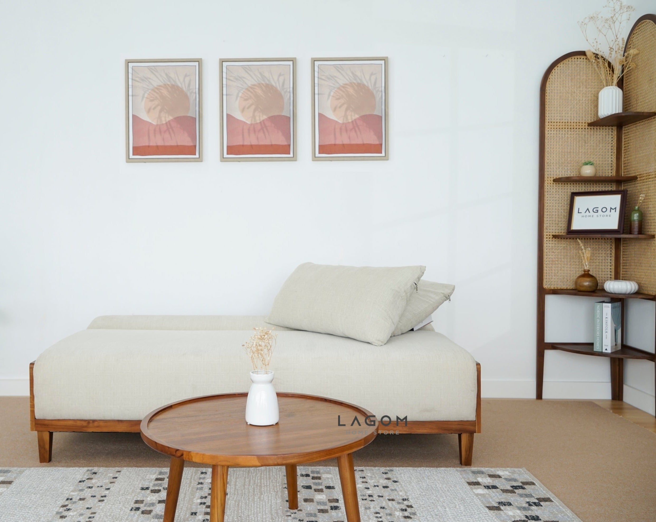 Sofa Bed Multifungsi dari Kayu Jati Sofa Lagom Home Store Jati Furnitur Teak Furniture Jakarta