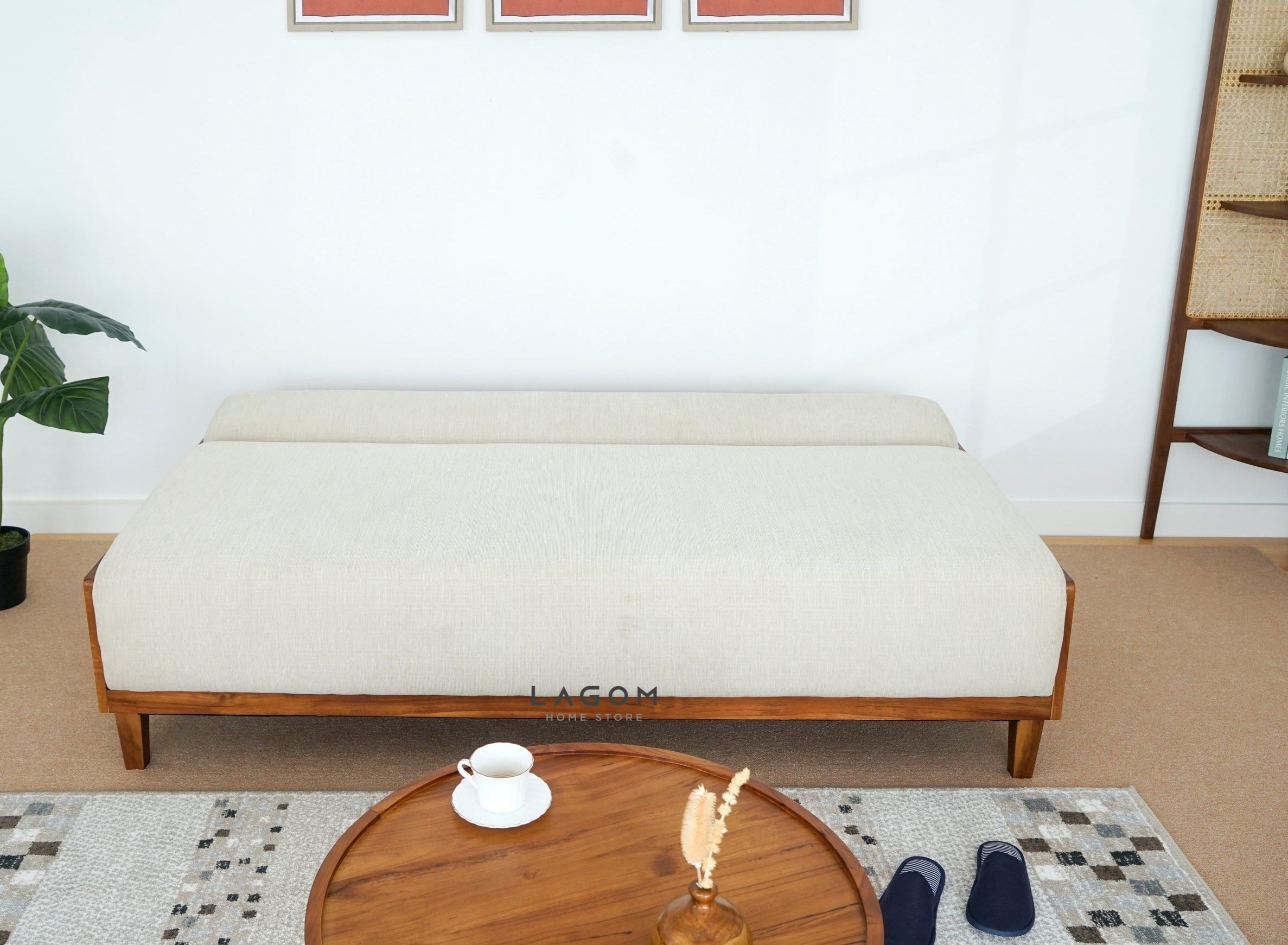 Sofa Bed Multifungsi dari Kayu Jati Sofa Lagom Home Store Jati Furnitur Teak Furniture Jakarta