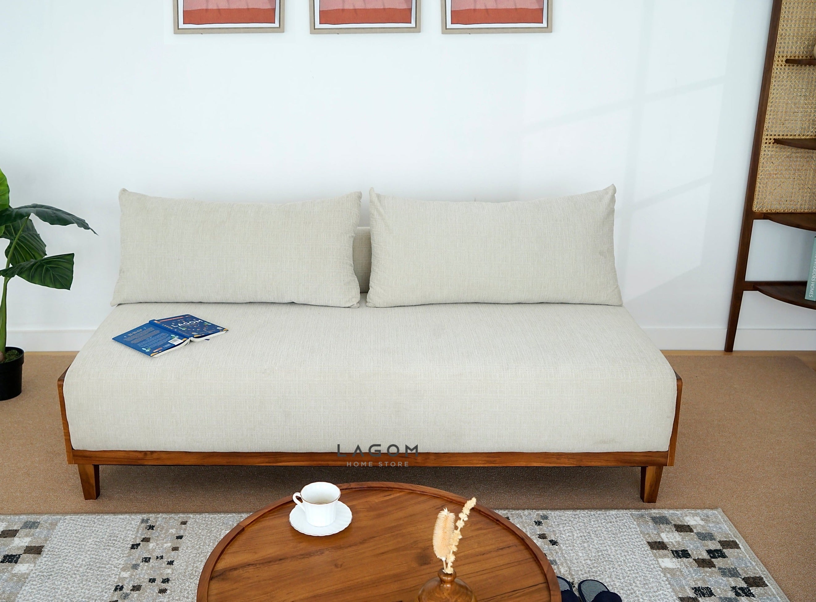Sofa Bed Multifungsi dari Kayu Jati Sofa Lagom Home Store Jati Furnitur Teak Furniture Jakarta