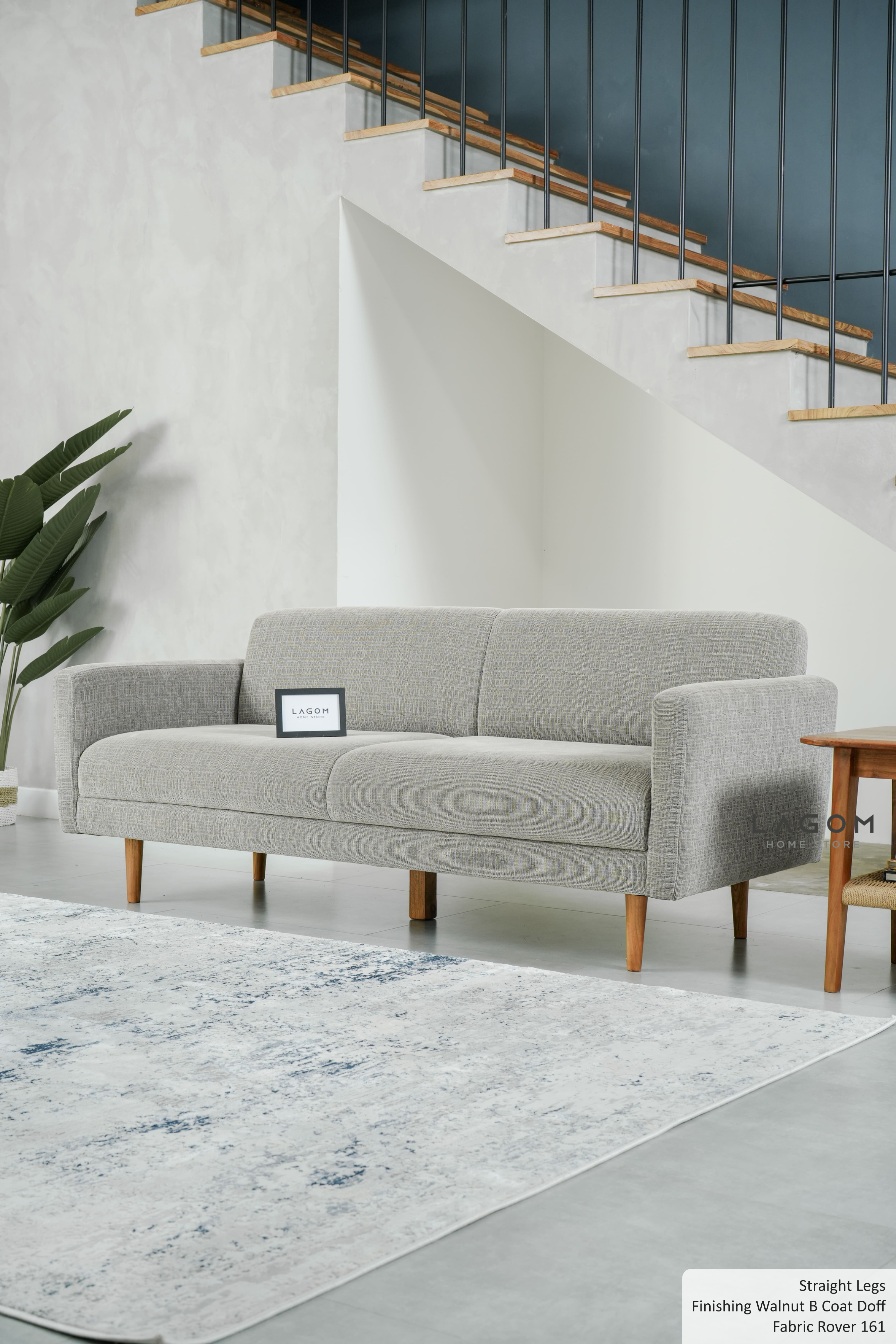Sofa Double Seater dengan Frame Kayu Jati Sofa Lagom Home Store Jati Furnitur Teak Furniture Jakarta