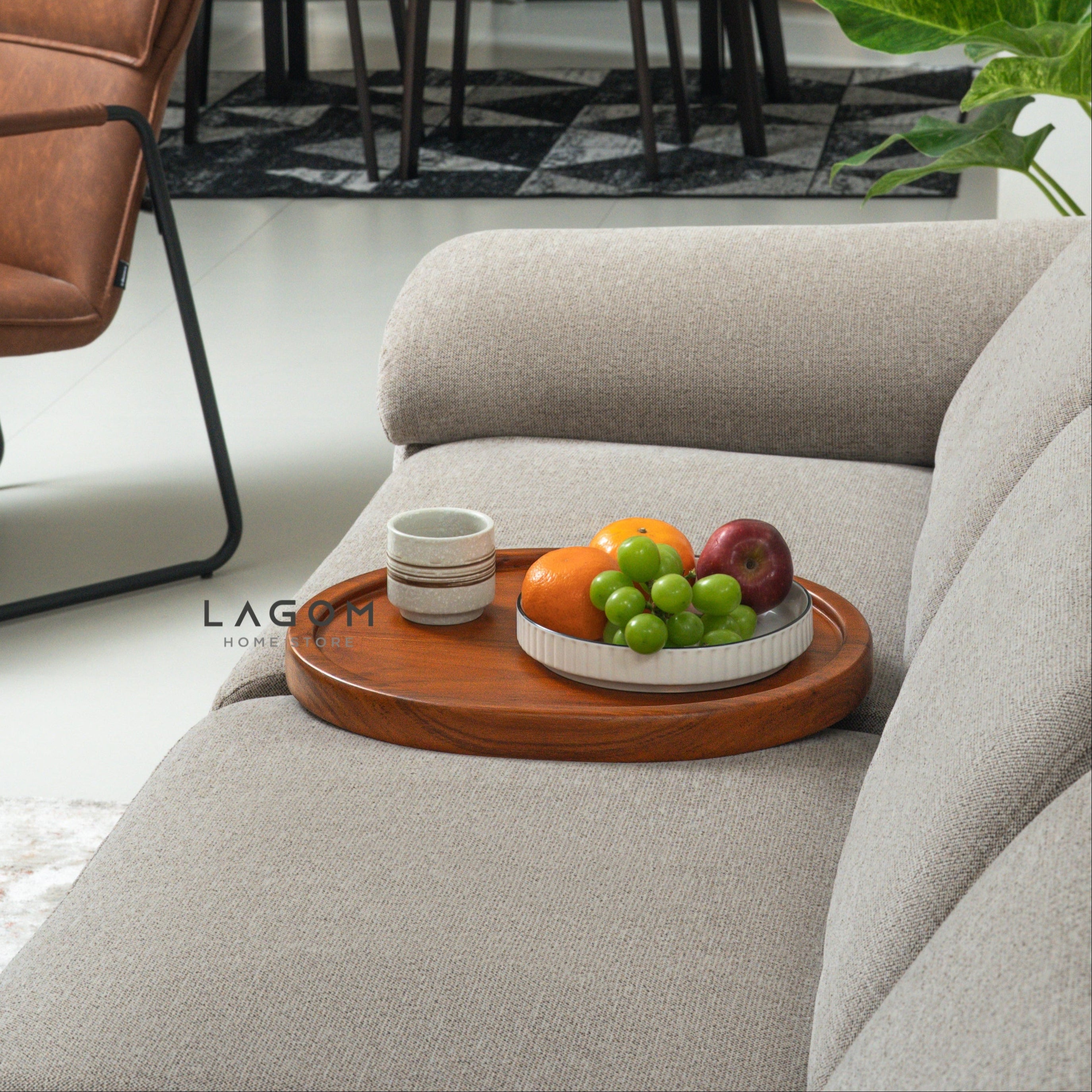 Solid Teak Sofa Tray Table Sofa Tray Lagom Home Store Jati Furnitur Teak Furniture Jakarta