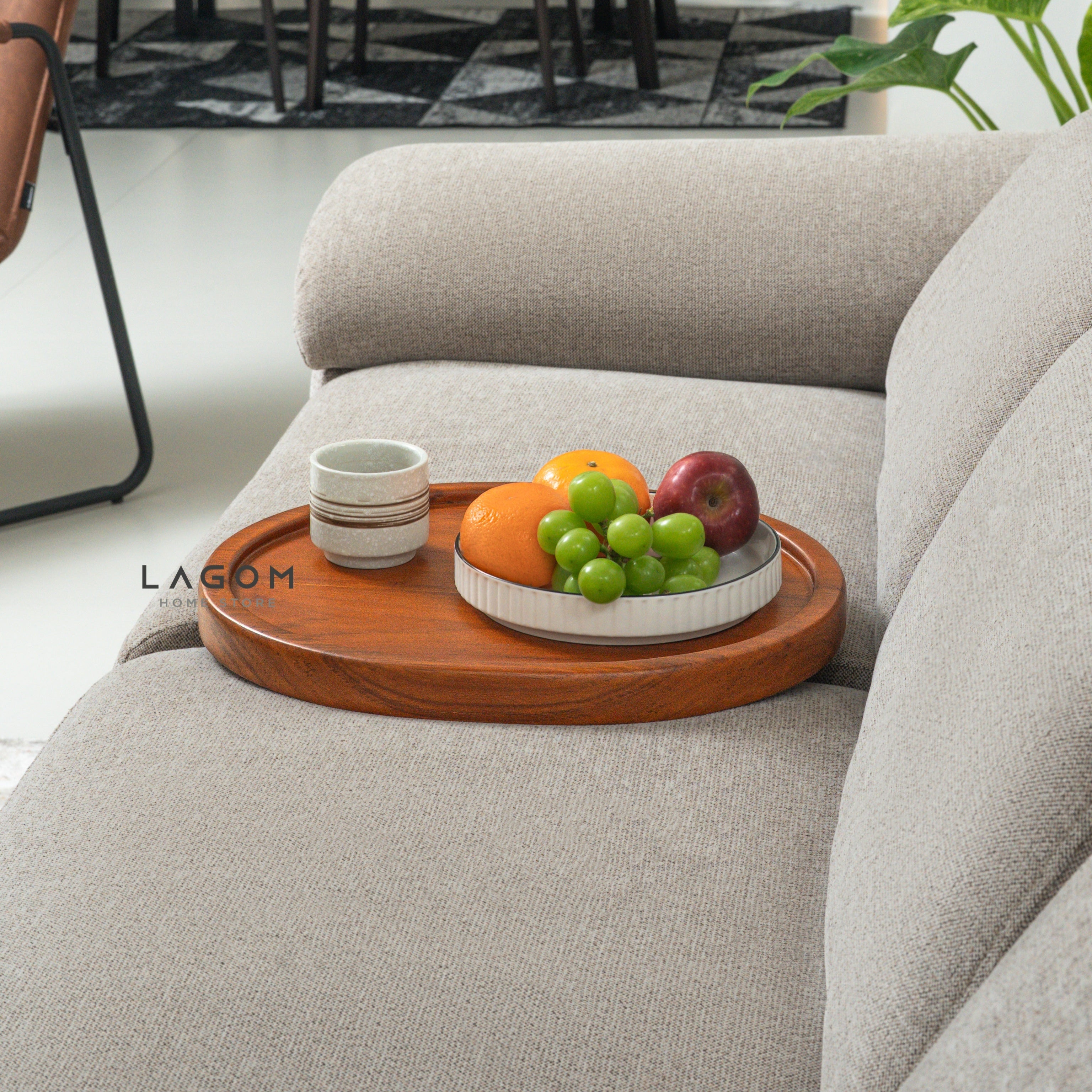 Solid Teak Sofa Tray Table Sofa Tray Lagom Home Store Jati Furnitur Teak Furniture Jakarta