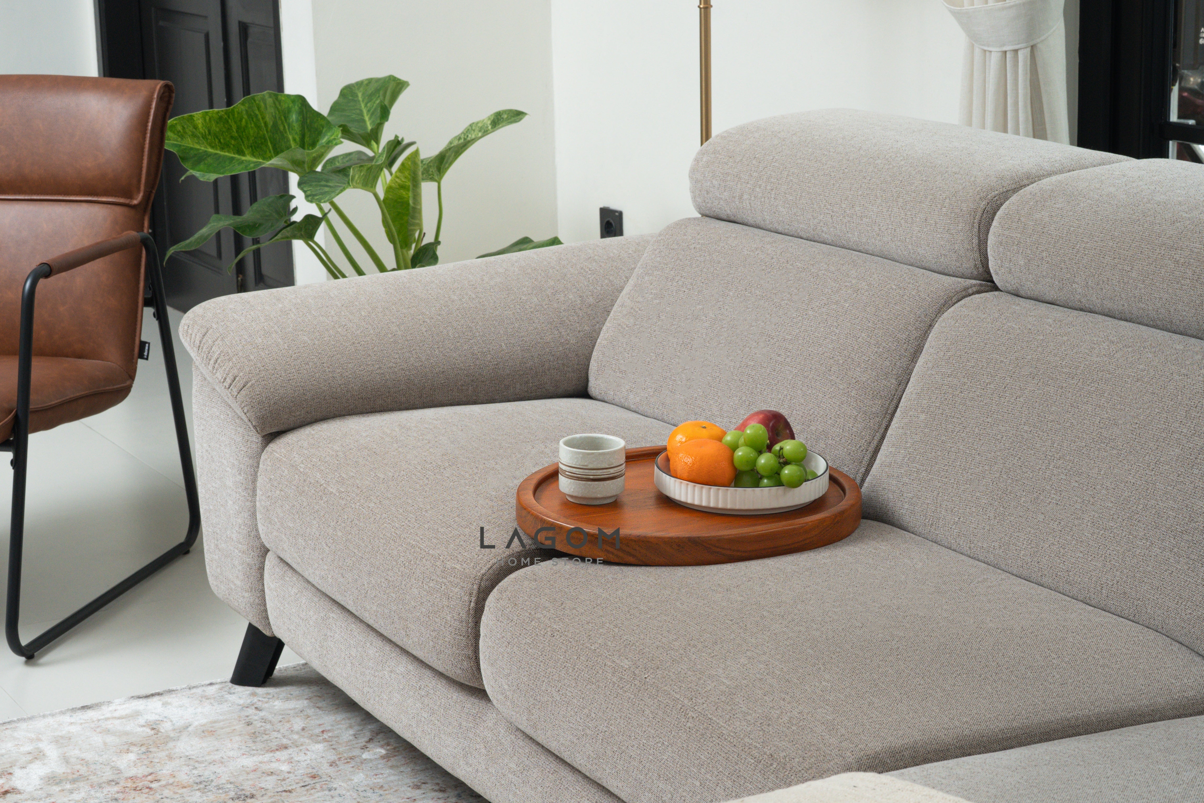 Solid Teak Sofa Tray Table Sofa Tray Lagom Home Store Jati Furnitur Teak Furniture Jakarta