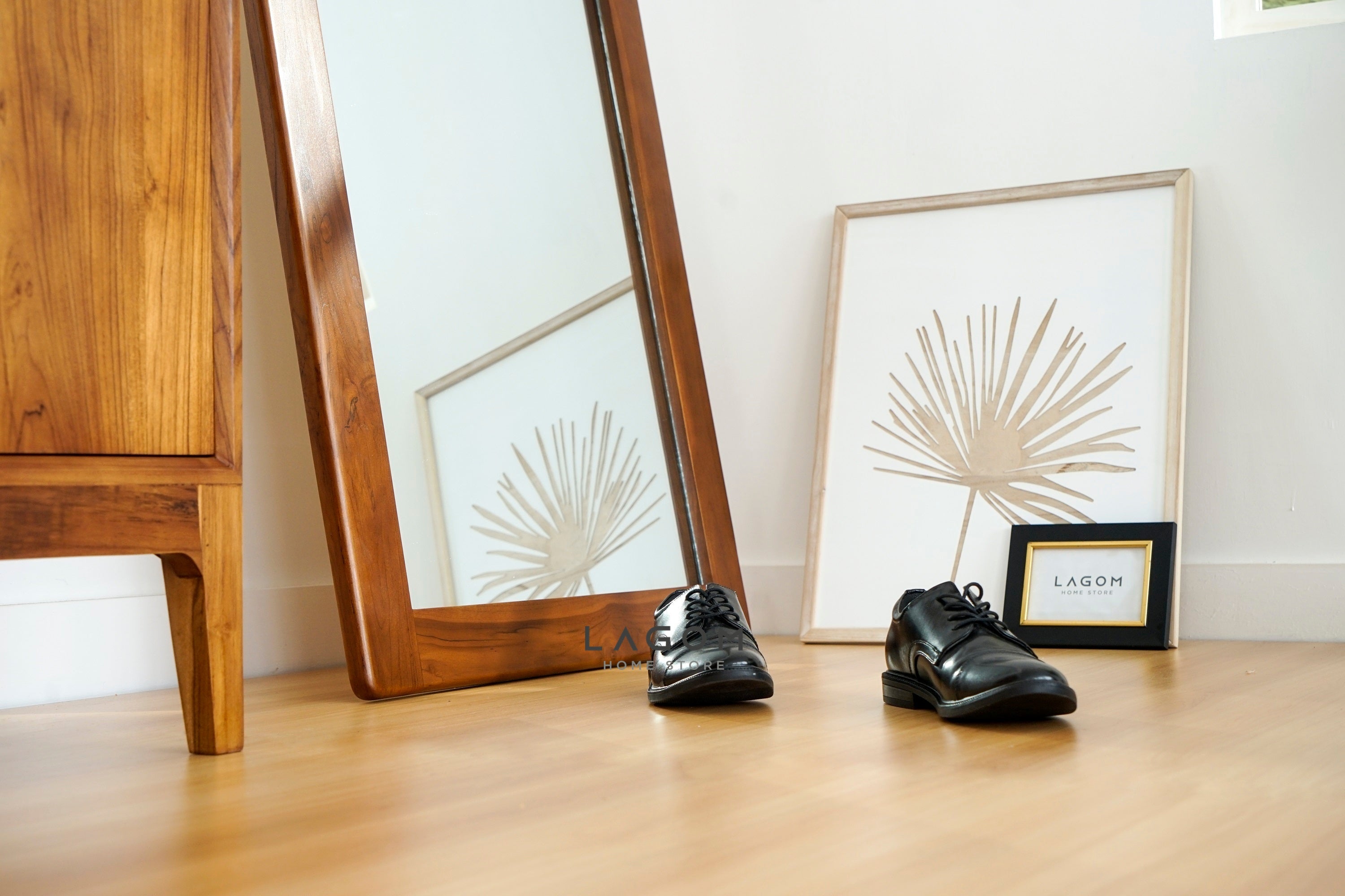 Standing Mirror dari Kayu Jati Solid - Tinggi 183 cm Mirror Lagom Home Store Jati Furnitur Teak Furniture Jakarta