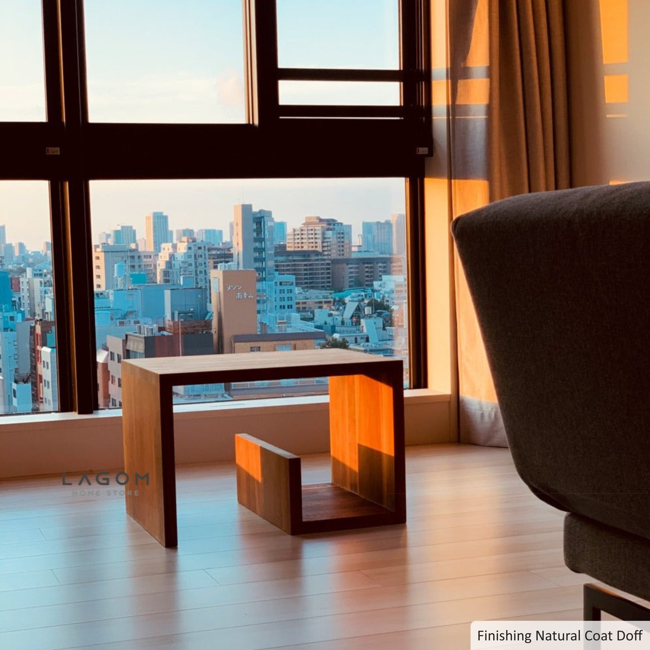 Teak Geometric Side Table Side Table Lagom Home Store Jati Furnitur Teak Furniture Jakarta