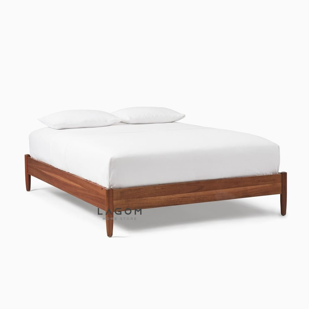 Tempat Tidur Kayu Jati Mewah Modern Bed Frame Lagom Home Store Jati Furnitur Teak Furniture Jakarta