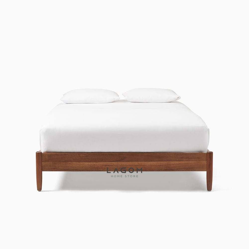 Tempat Tidur Kayu Jati Mewah Modern Bed Frame Lagom Home Store Jati Furnitur Teak Furniture Jakarta