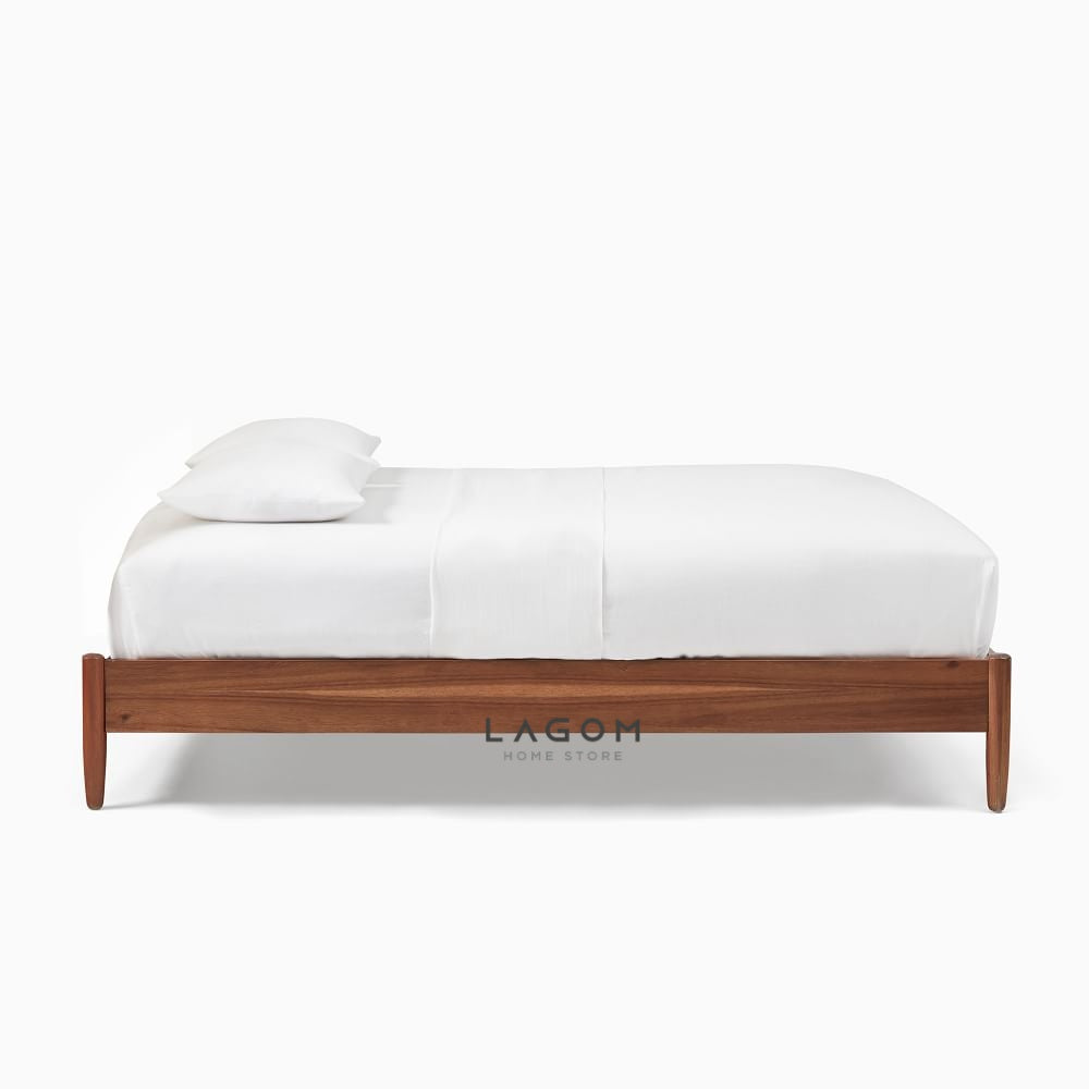 Tempat Tidur Kayu Jati Mewah Modern Bed Frame Lagom Home Store Jati Furnitur Teak Furniture Jakarta