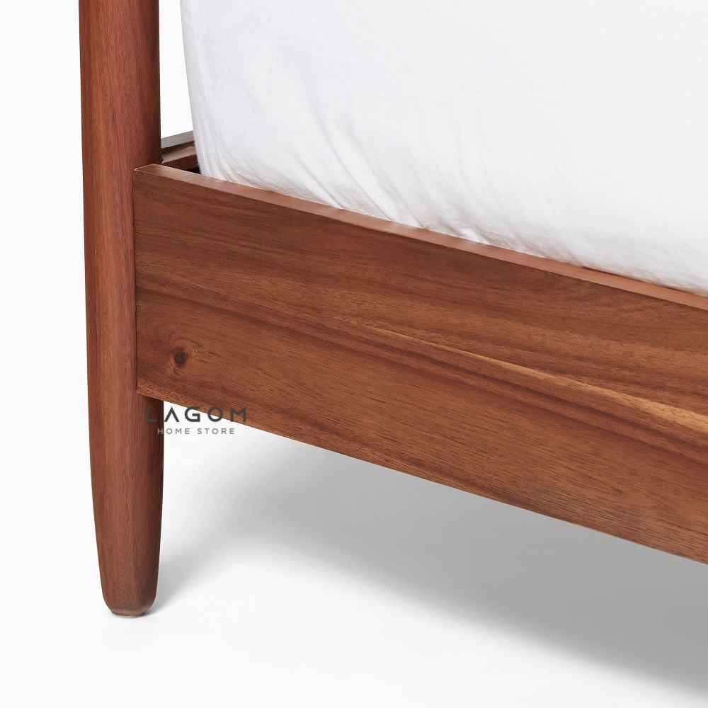Tempat Tidur Kayu Jati Mewah Modern Bed Frame Lagom Home Store Jati Furnitur Teak Furniture Jakarta
