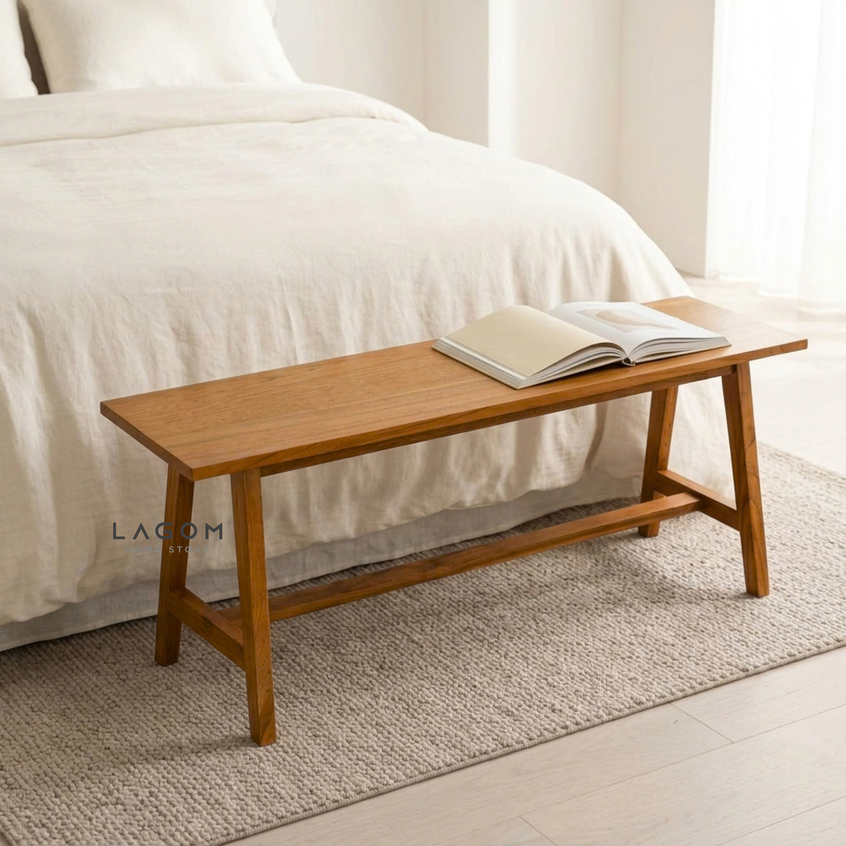 Minimalist Teak Bench