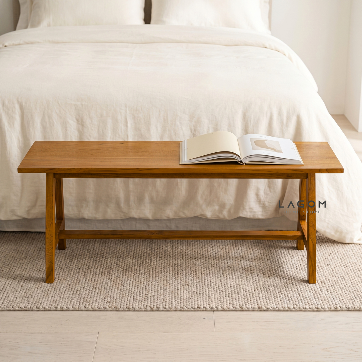 Minimalist Teak Bench