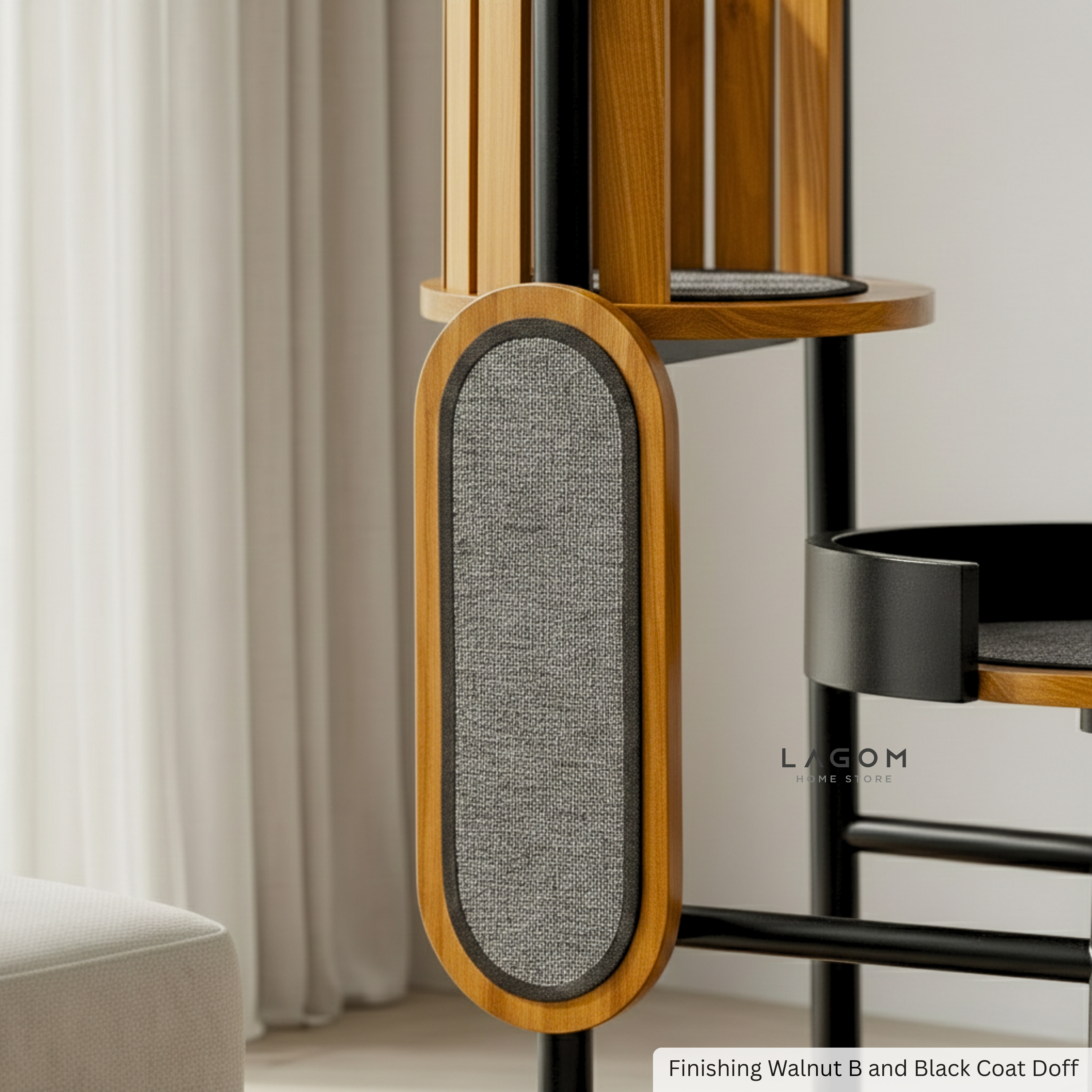 Luxury Cat Tree in Solid Teak Wood