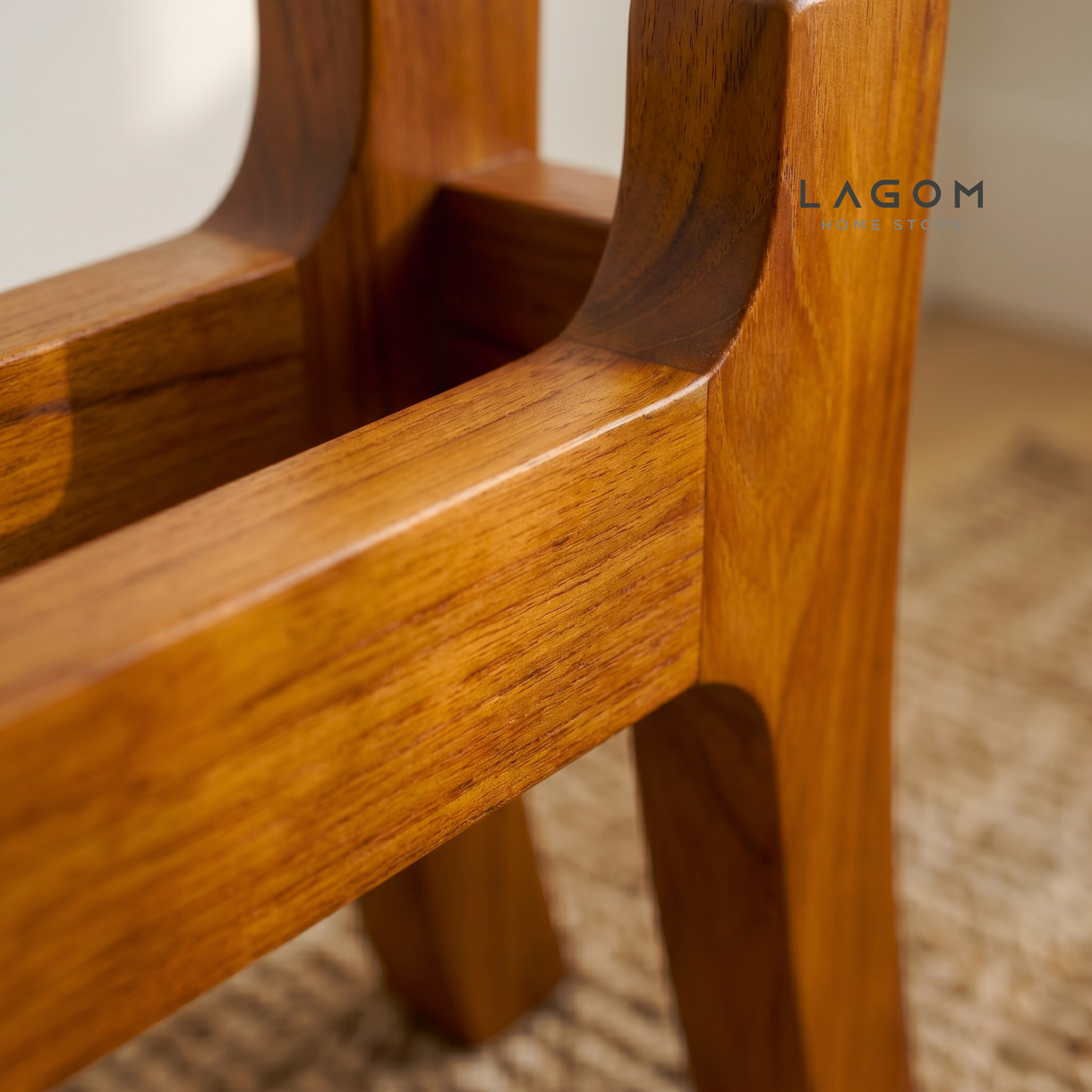 3-Pair Teak Sandal/Slipper Rack Shoe Rack Lagom Home Store Jati Furnitur Teak Furniture Jakarta