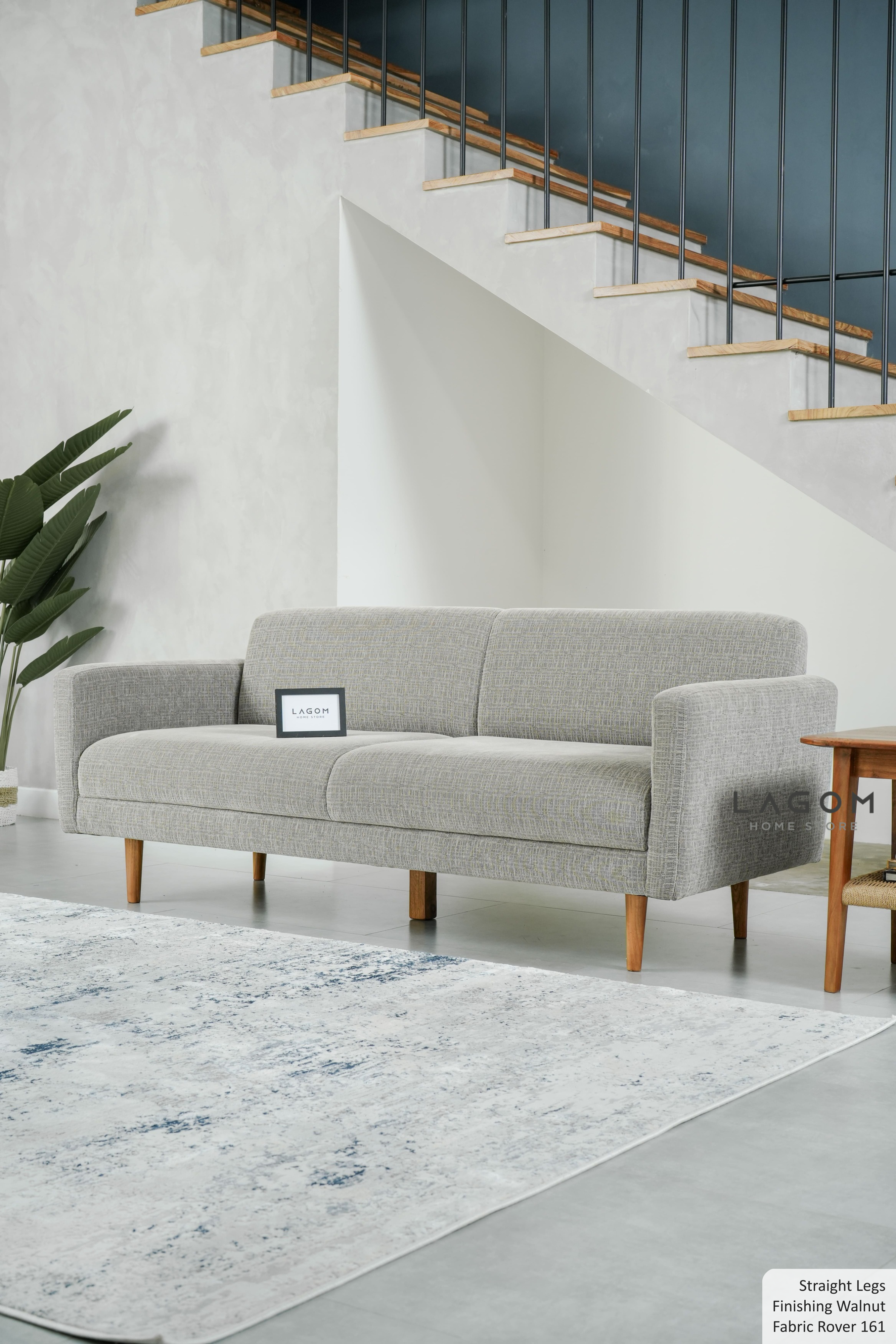 Sofa Double Seater dengan Frame Kayu Jati