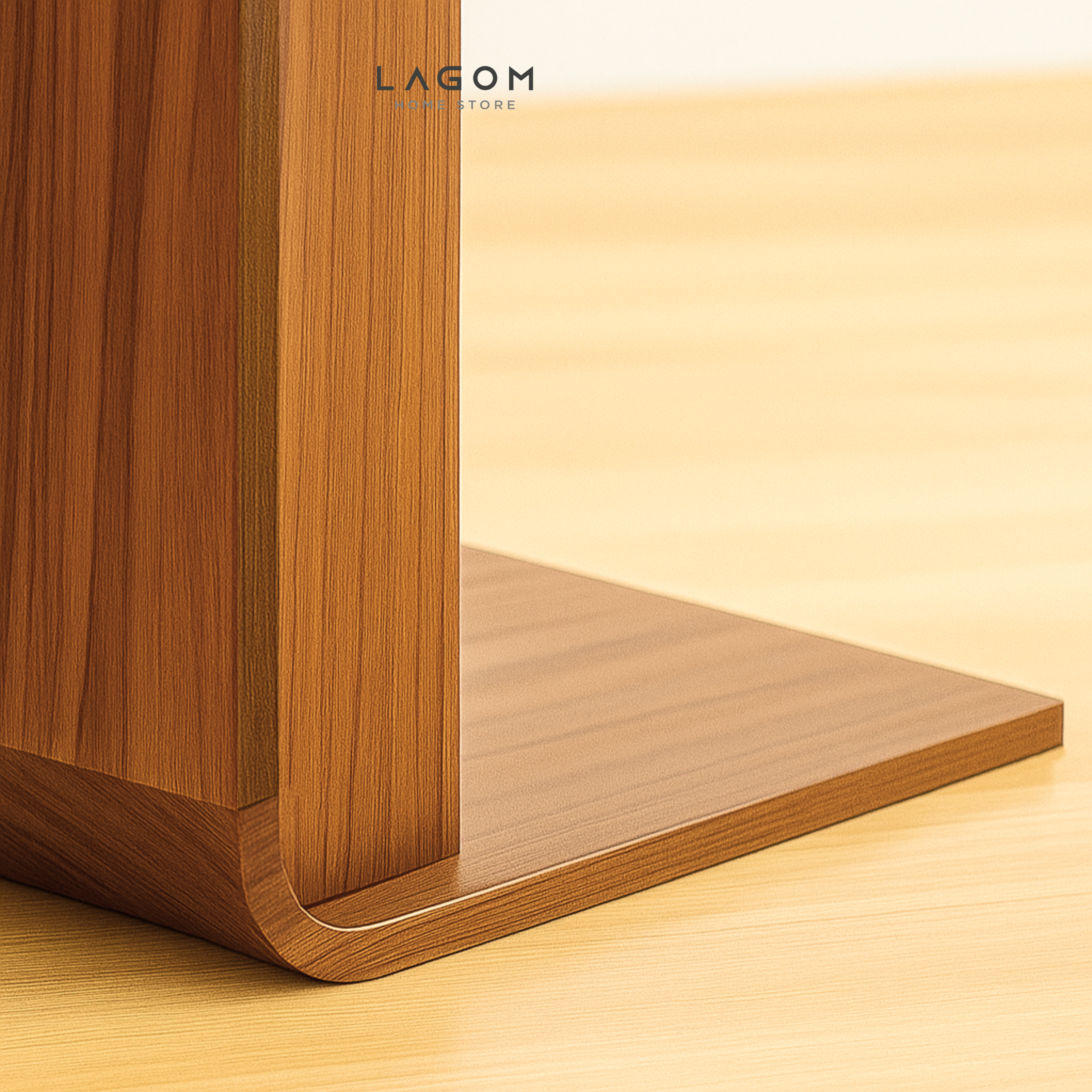 Minimalist Teak Side Table with Open Storage