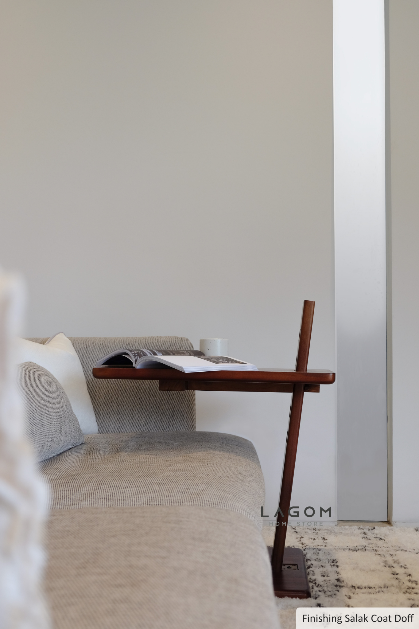 Adjustable Teak Side Table Side Table Lagom Home Store Jati Furnitur Teak Furniture Jakarta