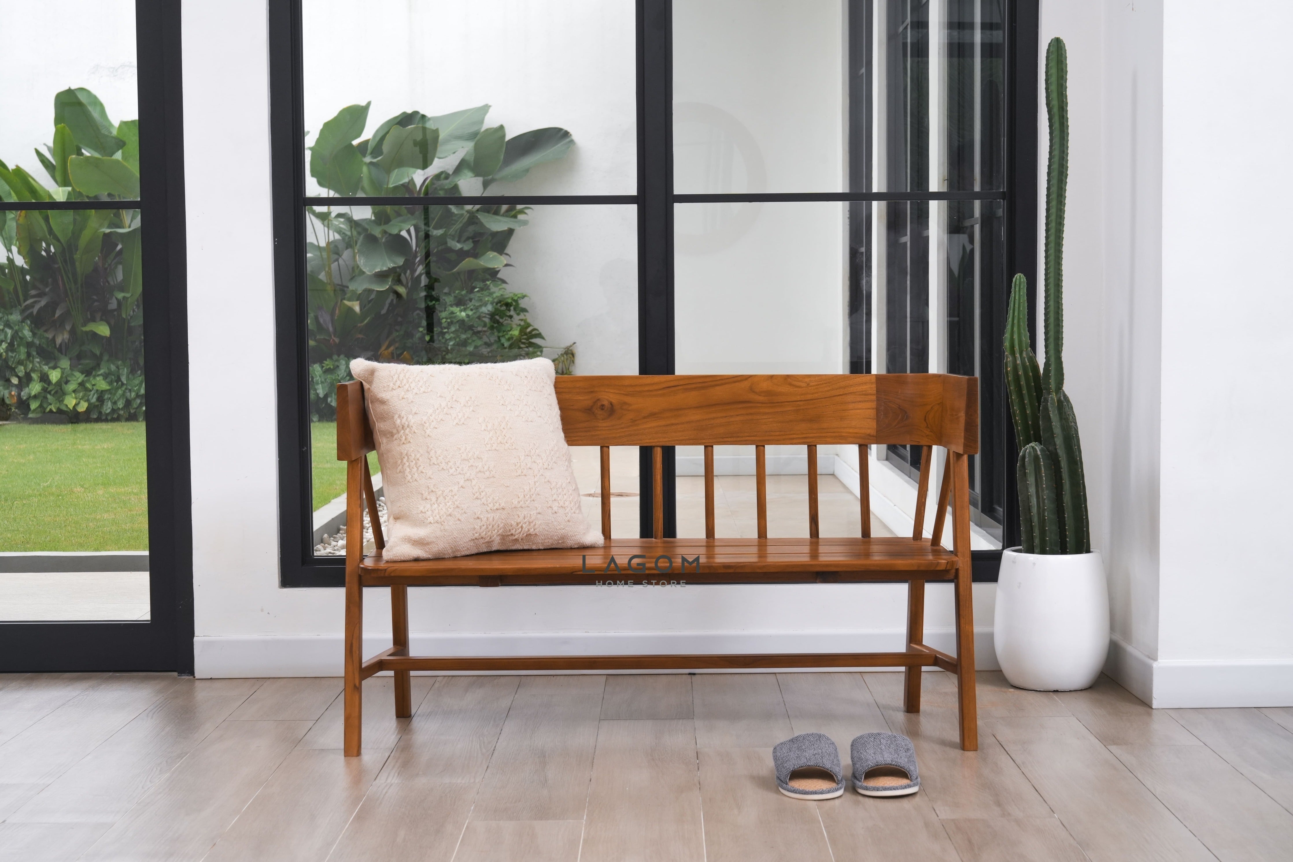 Bangku Unik dari Kayu Jati Solid Bench Seat Lagom Home Store Jati Furnitur Teak Furniture Jakarta