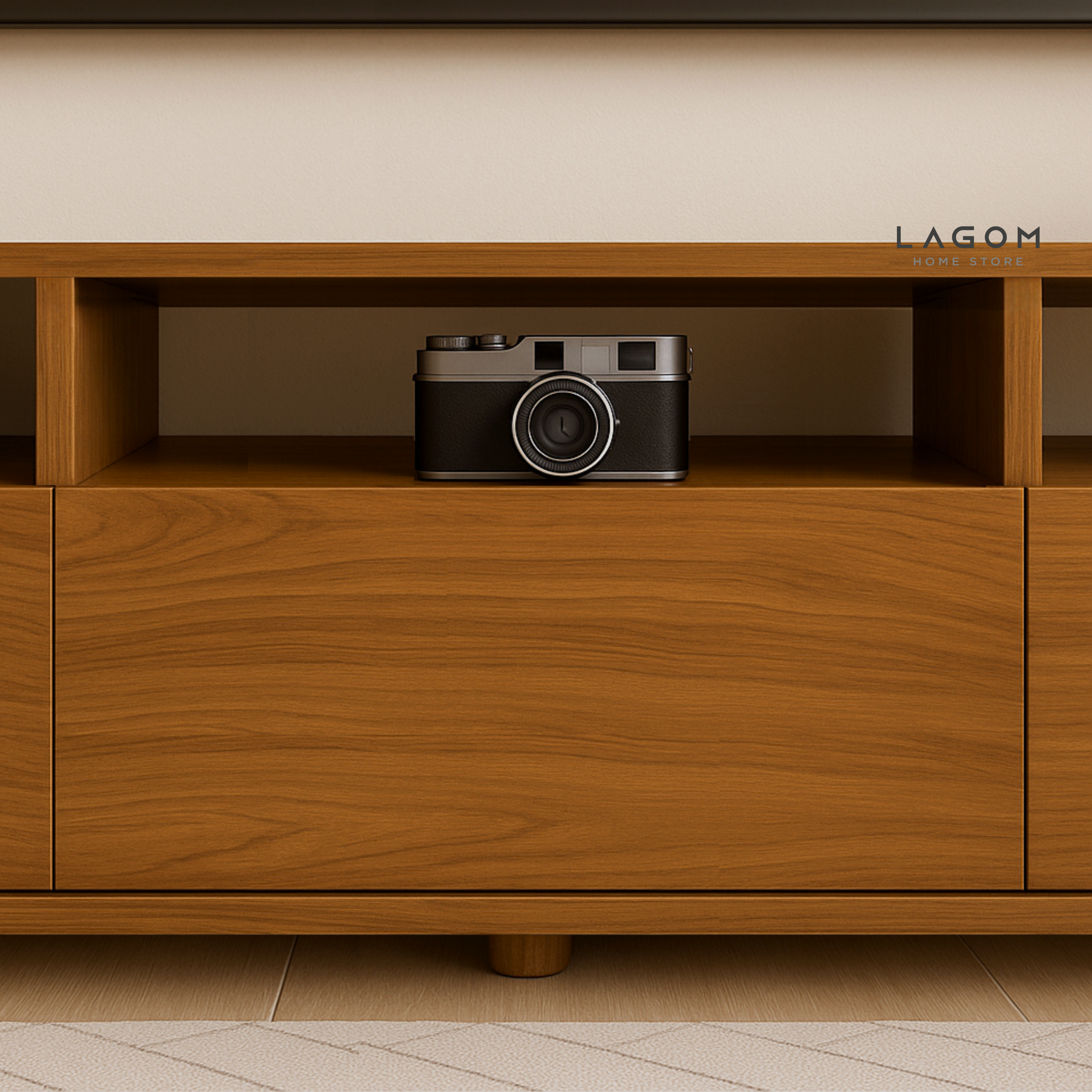 Custom-Made | 180 cm Solid Teak Wood TV Stand TV Cabinet Lagom Home Store Jati Furnitur Teak Furniture Jakarta