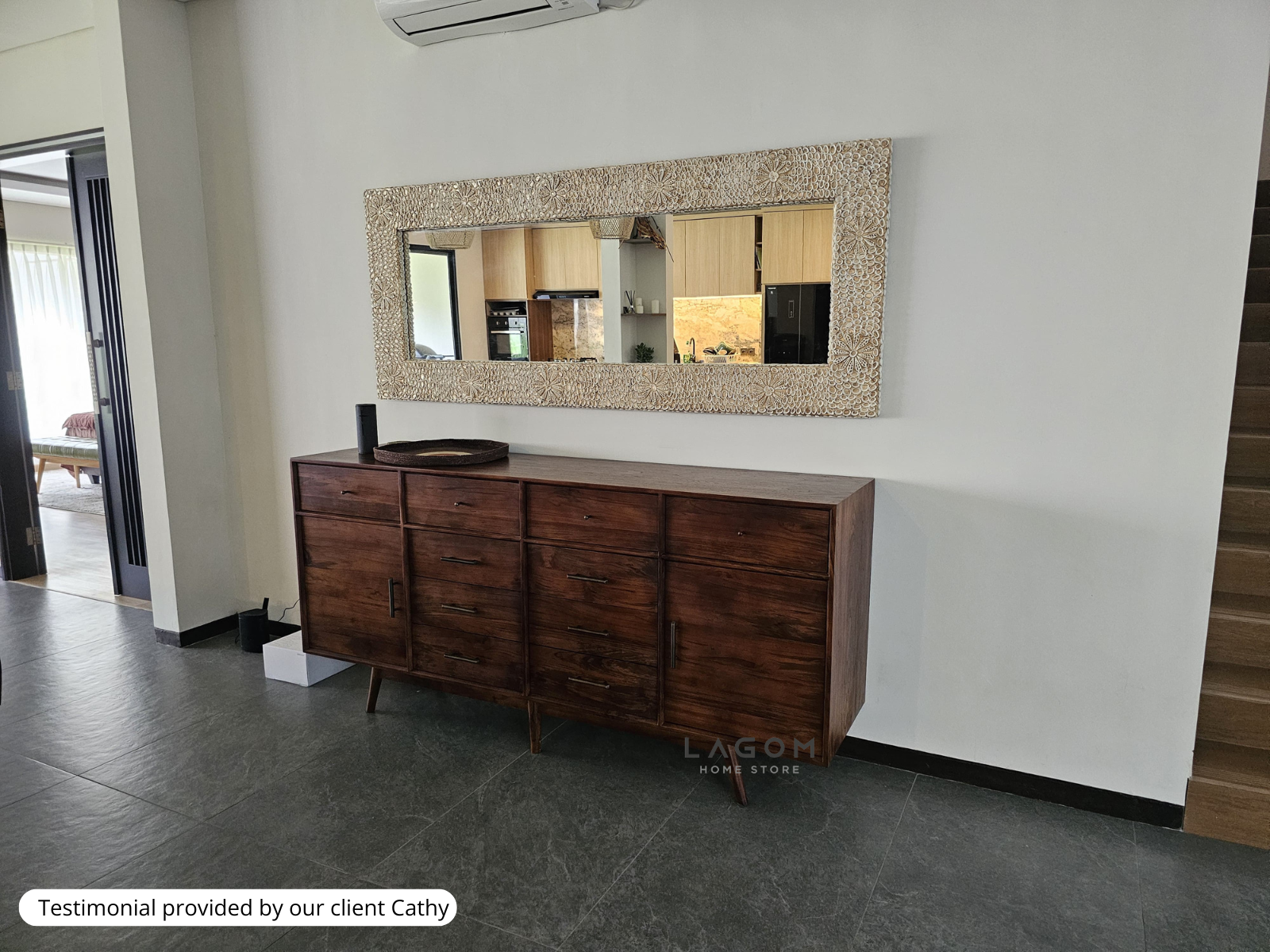 Custom-Made | Bufet Kayu Jati dengan 10 Laci dan 2 Pintu Buffet Lagom Home Store Jati Furnitur Teak Furniture Jakarta