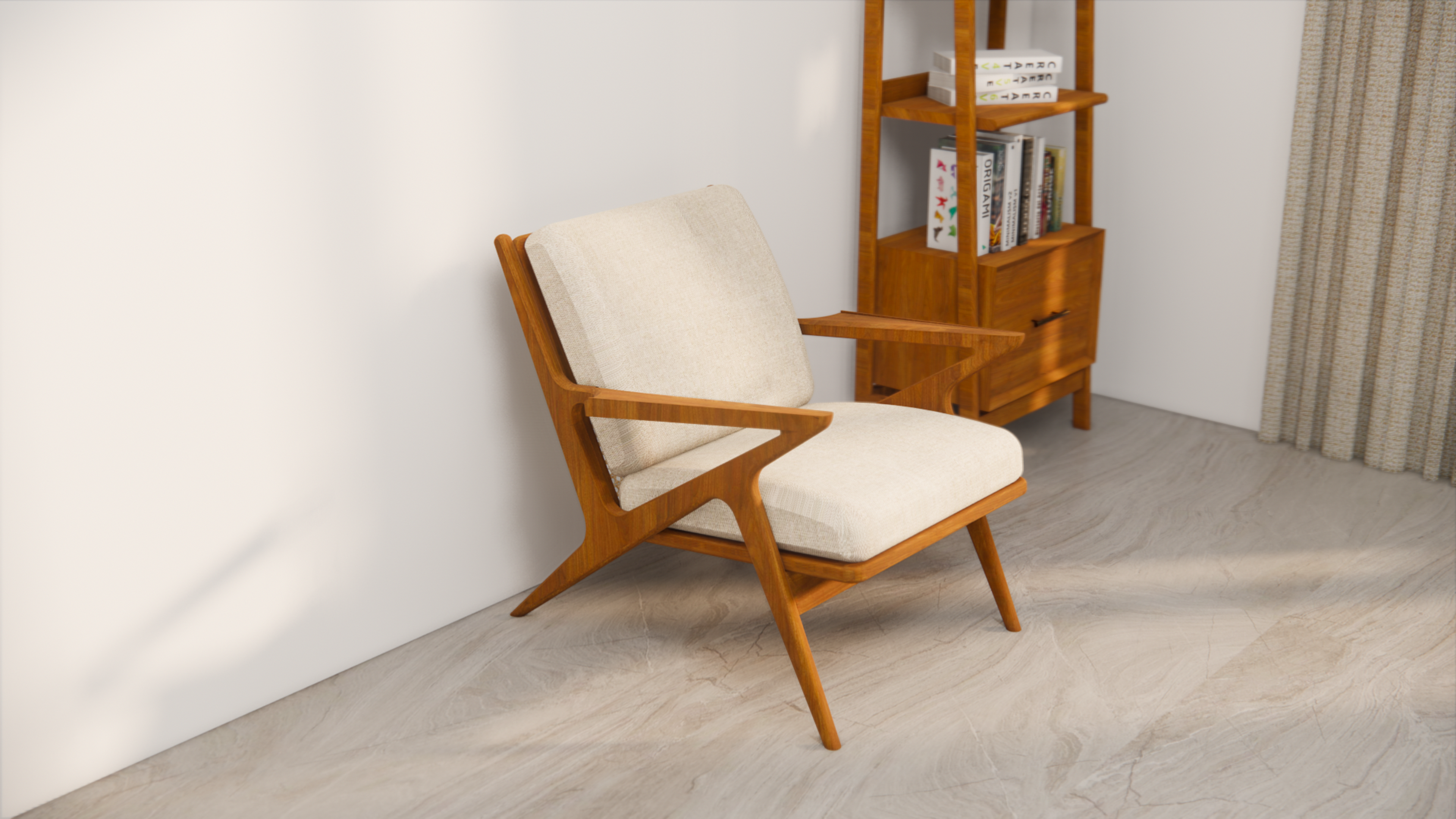 Custom-Made | Kursi dari Kayu Jati dan Rotan dengan Cushion Premium Chair Lagom Home Store Jati Furnitur Teak Furniture Jakarta