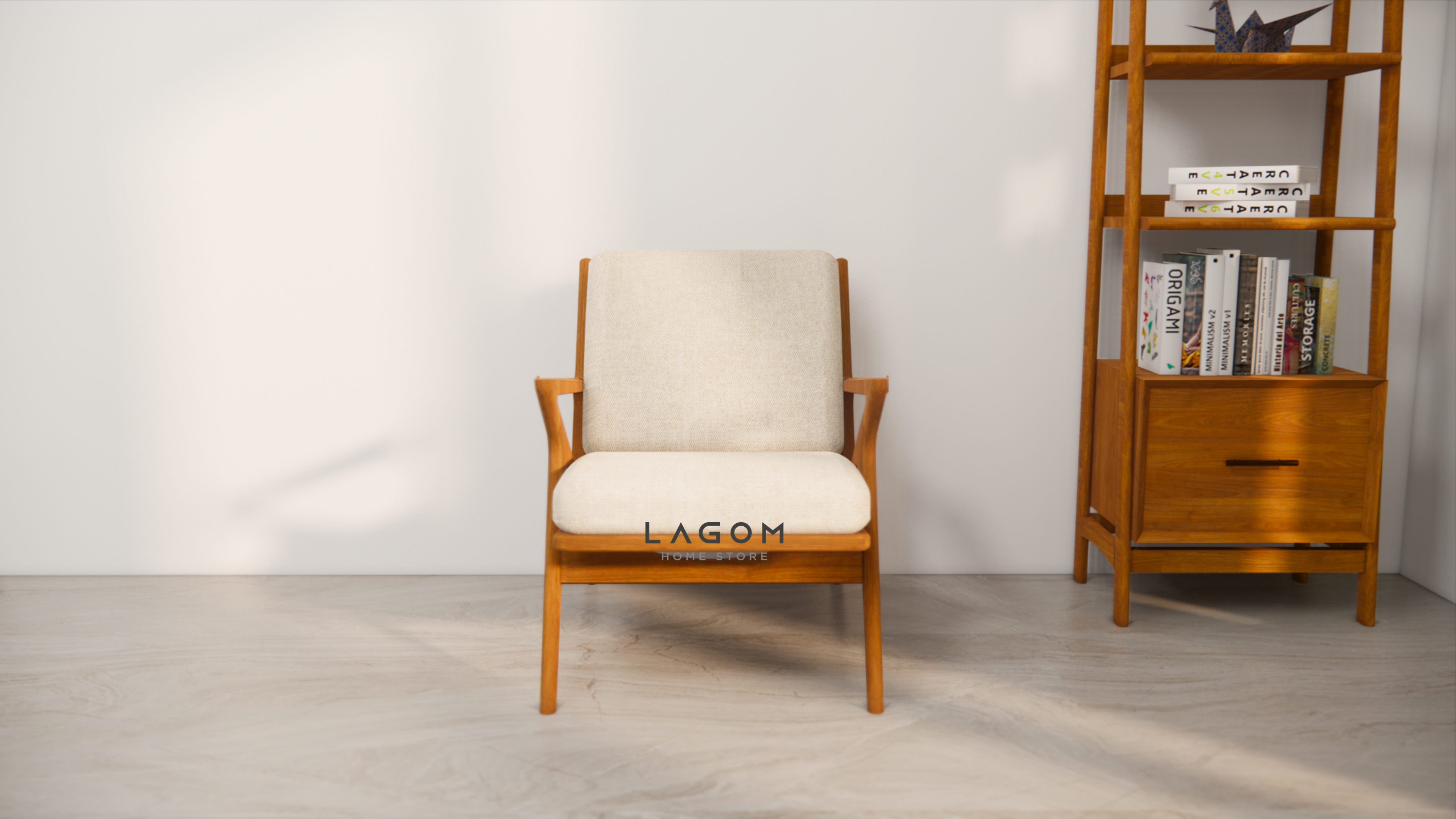 Custom-Made | Kursi dari Kayu Jati dan Rotan dengan Premium Cushion Chair Lagom Home Store Jati Furnitur Teak Furniture Jakarta