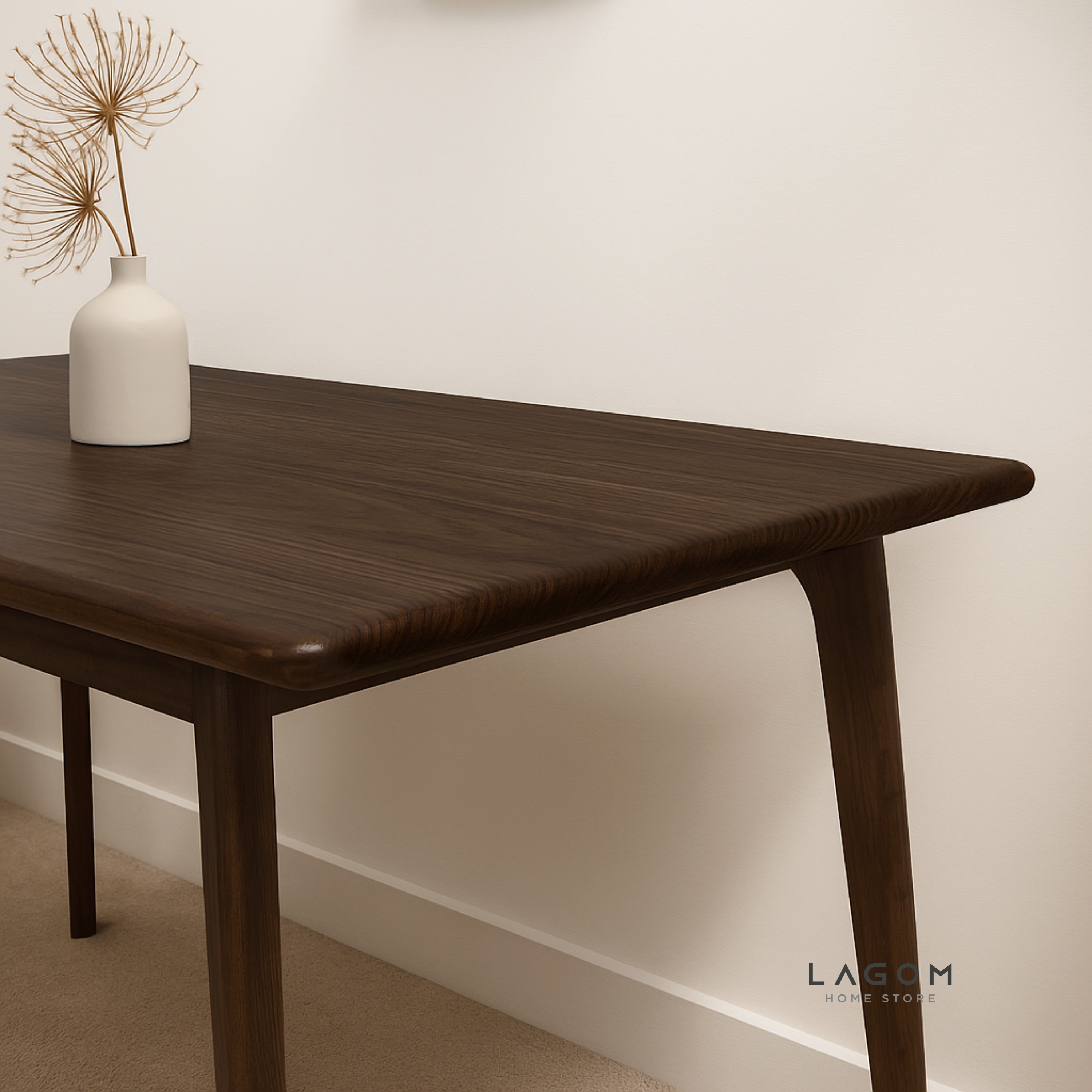 Custom-Made | Minimalist Teak Wood Dining Set with 3 Chairs Dining Set Lagom Home Store Jati Furnitur Teak Furniture Jakarta