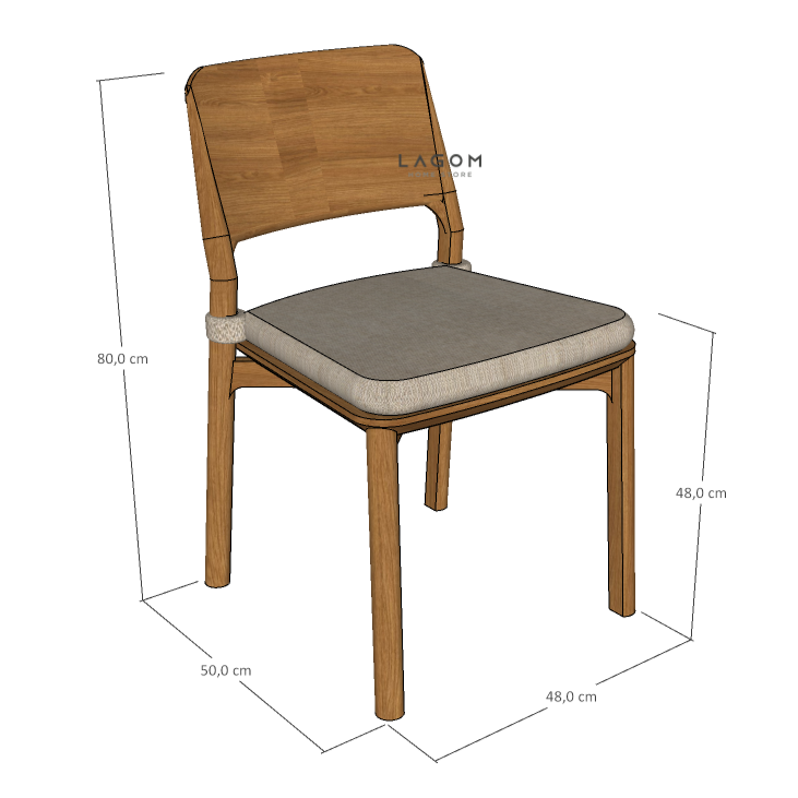 Custom-Made | Set Meja Makan Kayu Jati dengan 3 Kursi dan 1 Bangku Dining Set Lagom Home Store Jati Furnitur Teak Furniture Jakarta