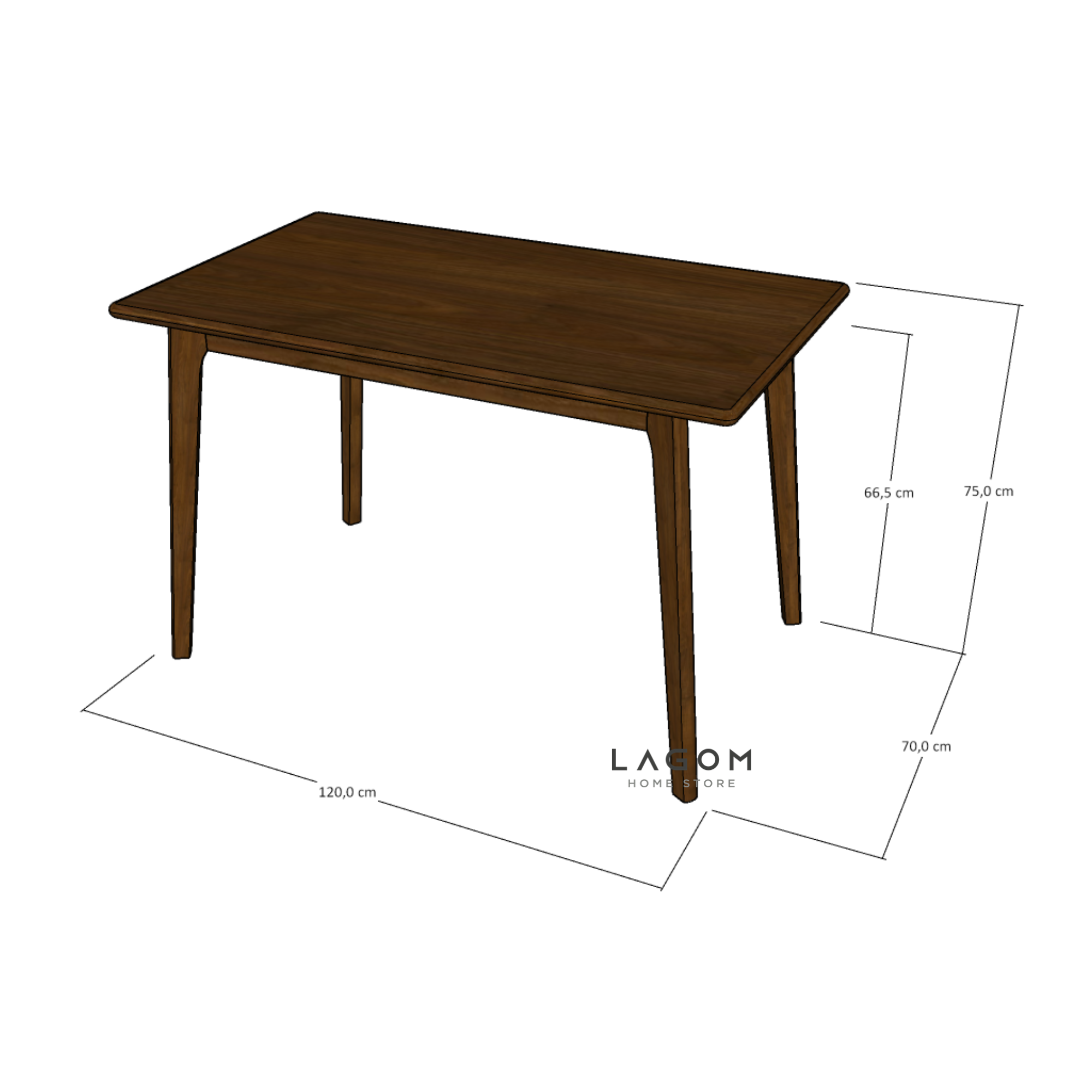 Custom-Made | Set Meja Makan Kayu Jati Minimalis dengan 3 Kursi Dining Set Lagom Home Store Jati Furnitur Teak Furniture Jakarta