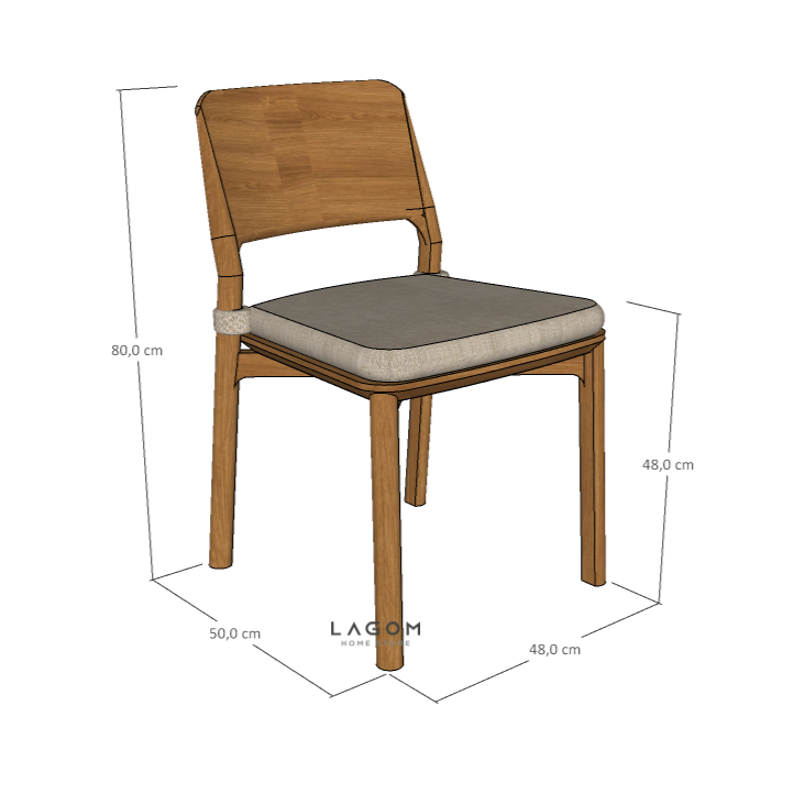 Custom-Made | Set Meja Makan Modern dengan 4 Kursi Bahan Jati Dining Set Lagom Home Store Jati Furnitur Teak Furniture Jakarta