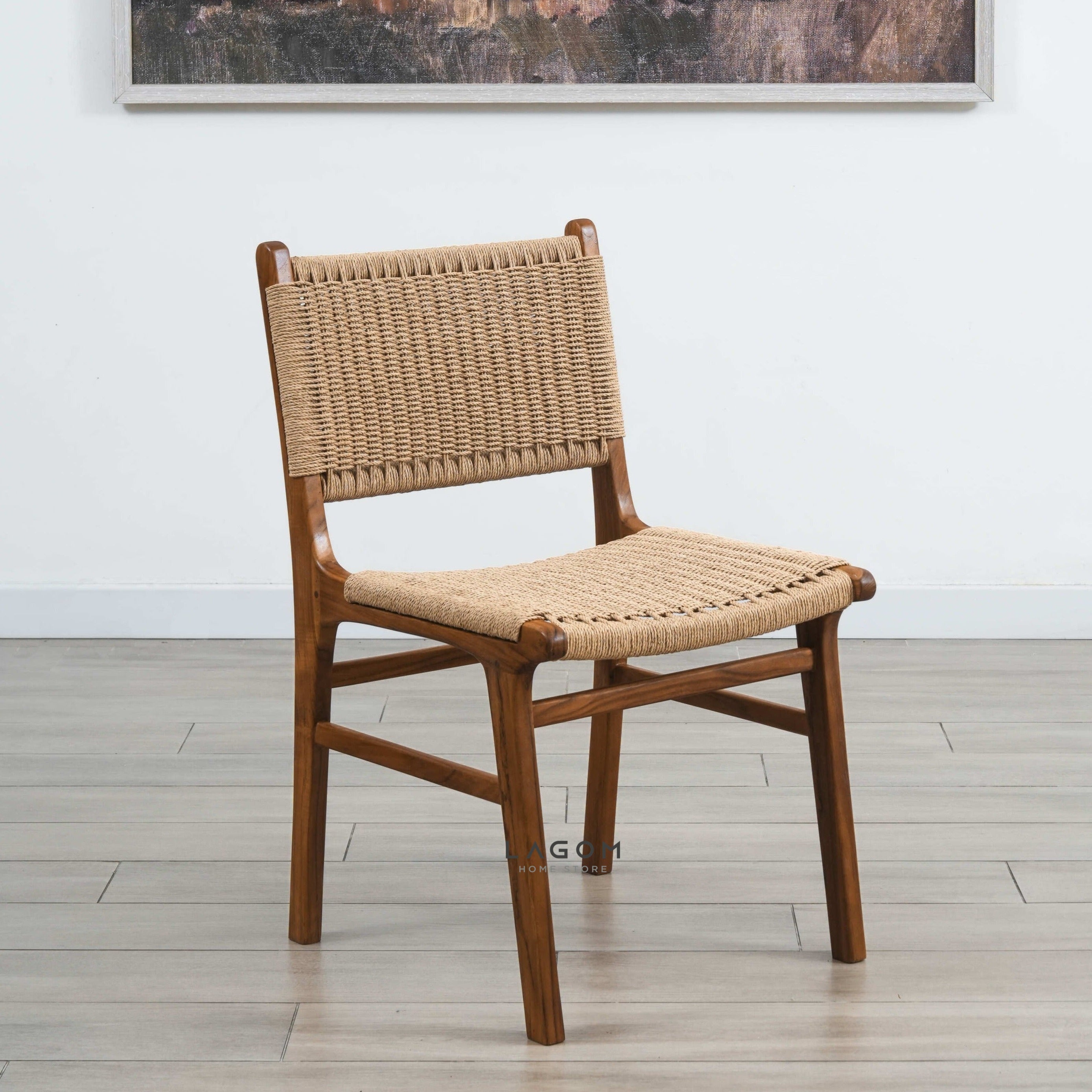 Kursi Kayu Jati Solid dengan Material Premium Loom Chair Lagom Home Store Jati Furnitur Teak Furniture Jakarta