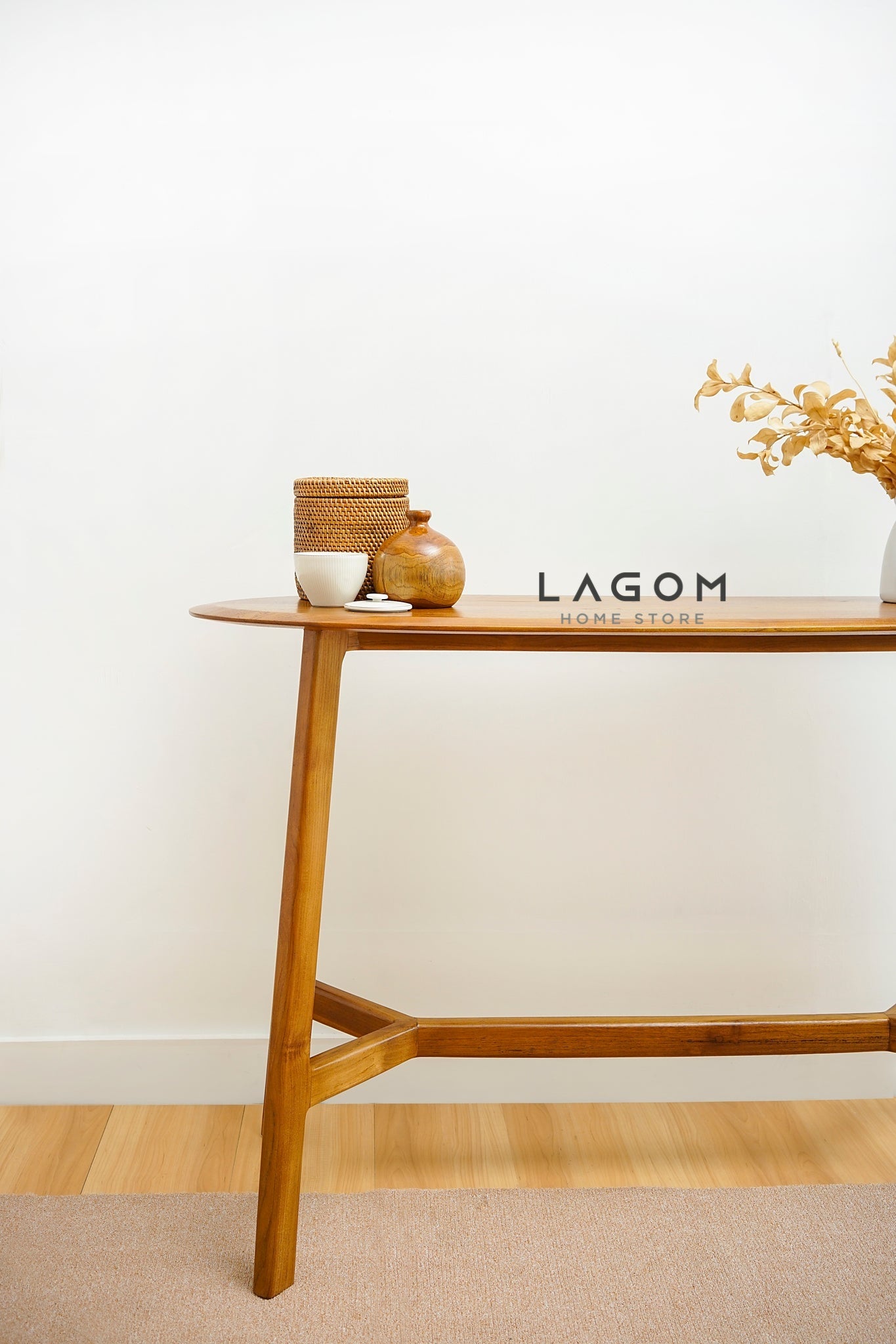 Meja Konsol Kayu Jati 100% Handmade Console Table Lagom Home Store Jati Furnitur Teak Furniture Jakarta