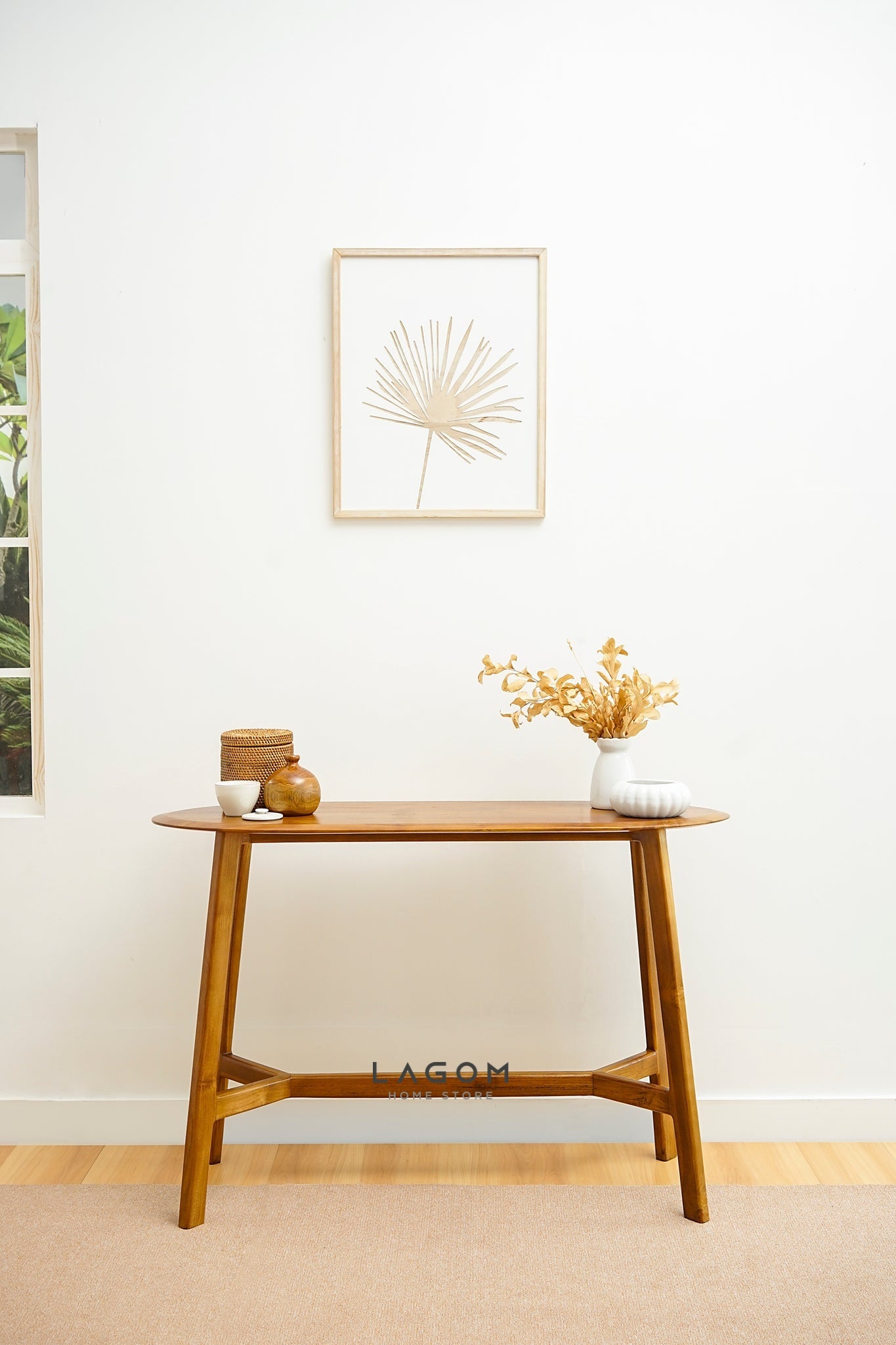 Meja Konsol Kayu Jati 100% Handmade Console Table Lagom Home Store Jati Furnitur Teak Furniture Jakarta