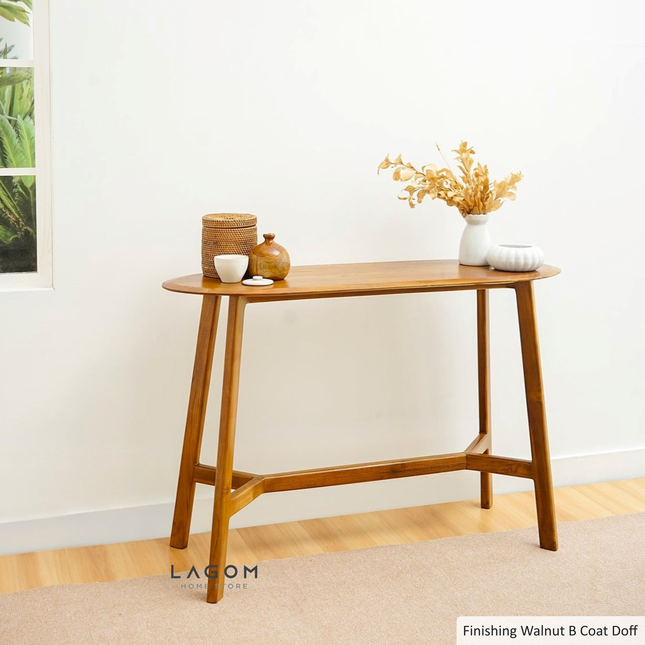 Meja Konsol Kayu Jati 100% Handmade Console Table Lagom Home Store Jati Furnitur Teak Furniture Jakarta