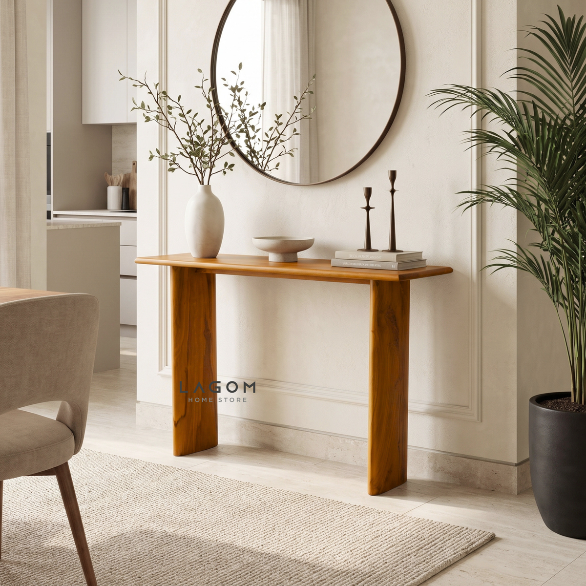 Minimalist Teak Wood Console Table Console Table Lagom Home Store Jati Furnitur Teak Furniture Jakarta
