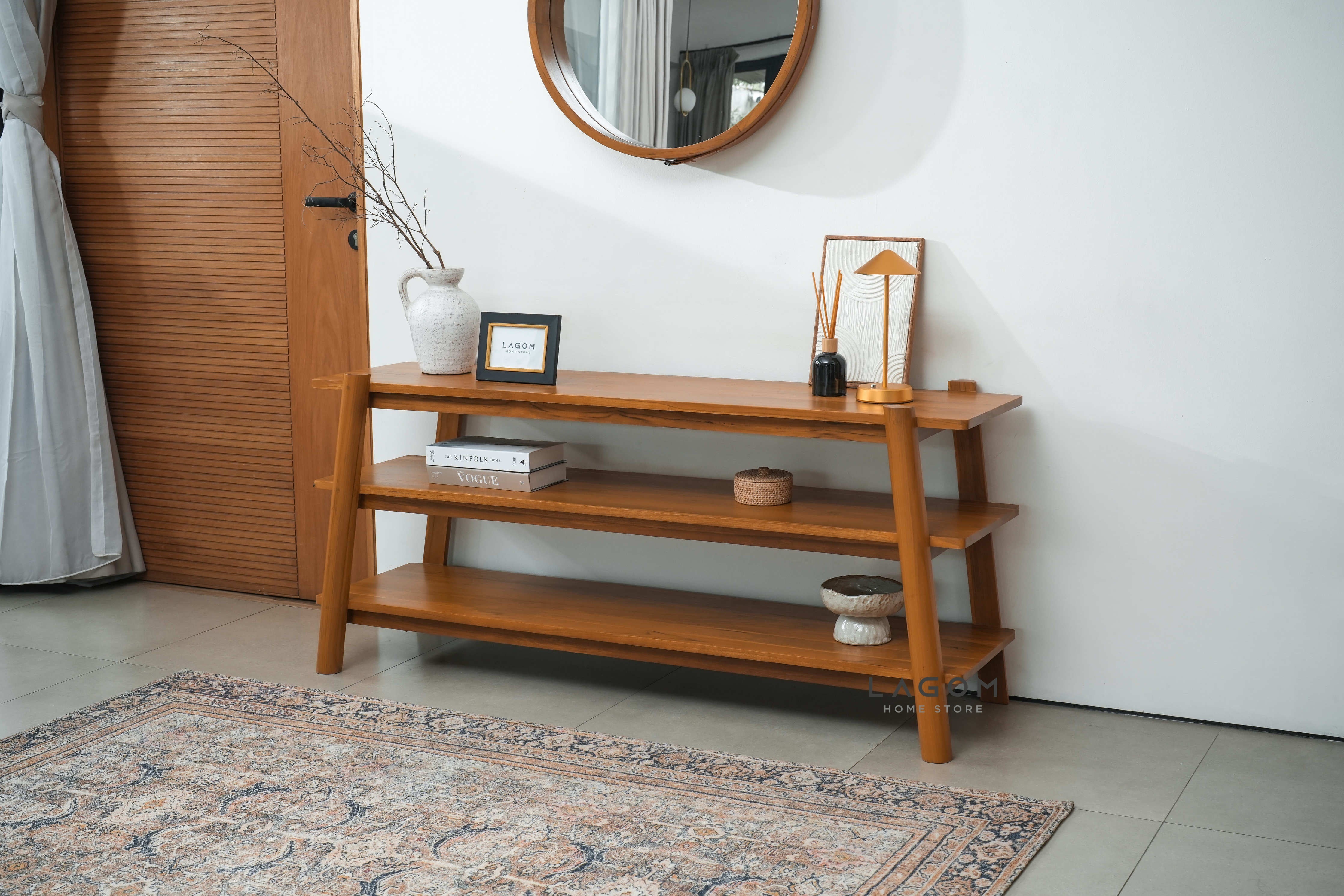 Rak Meja Konsol Kayu Jati Console Table Lagom Home Store Jati Furnitur Teak Furniture Jakarta