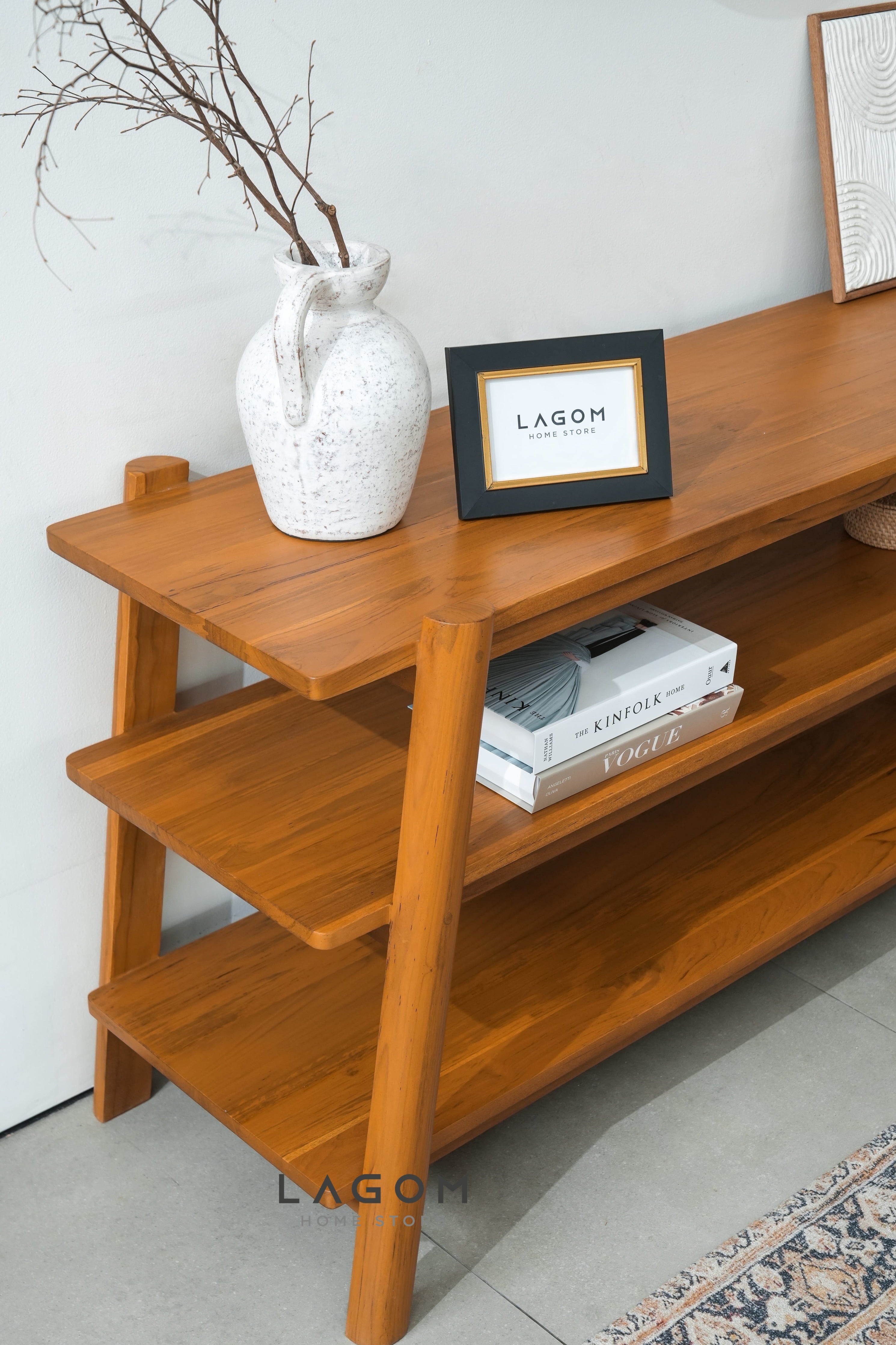 Rak Meja Konsol Kayu Jati Console Table Lagom Home Store Jati Furnitur Teak Furniture Jakarta