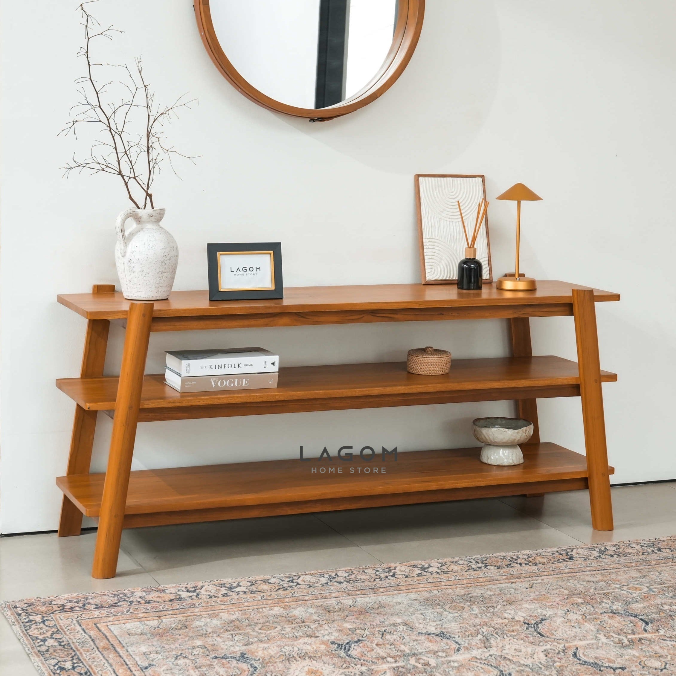 Rak Meja Konsol Kayu Jati Console Table Lagom Home Store Jati Furnitur Teak Furniture Jakarta