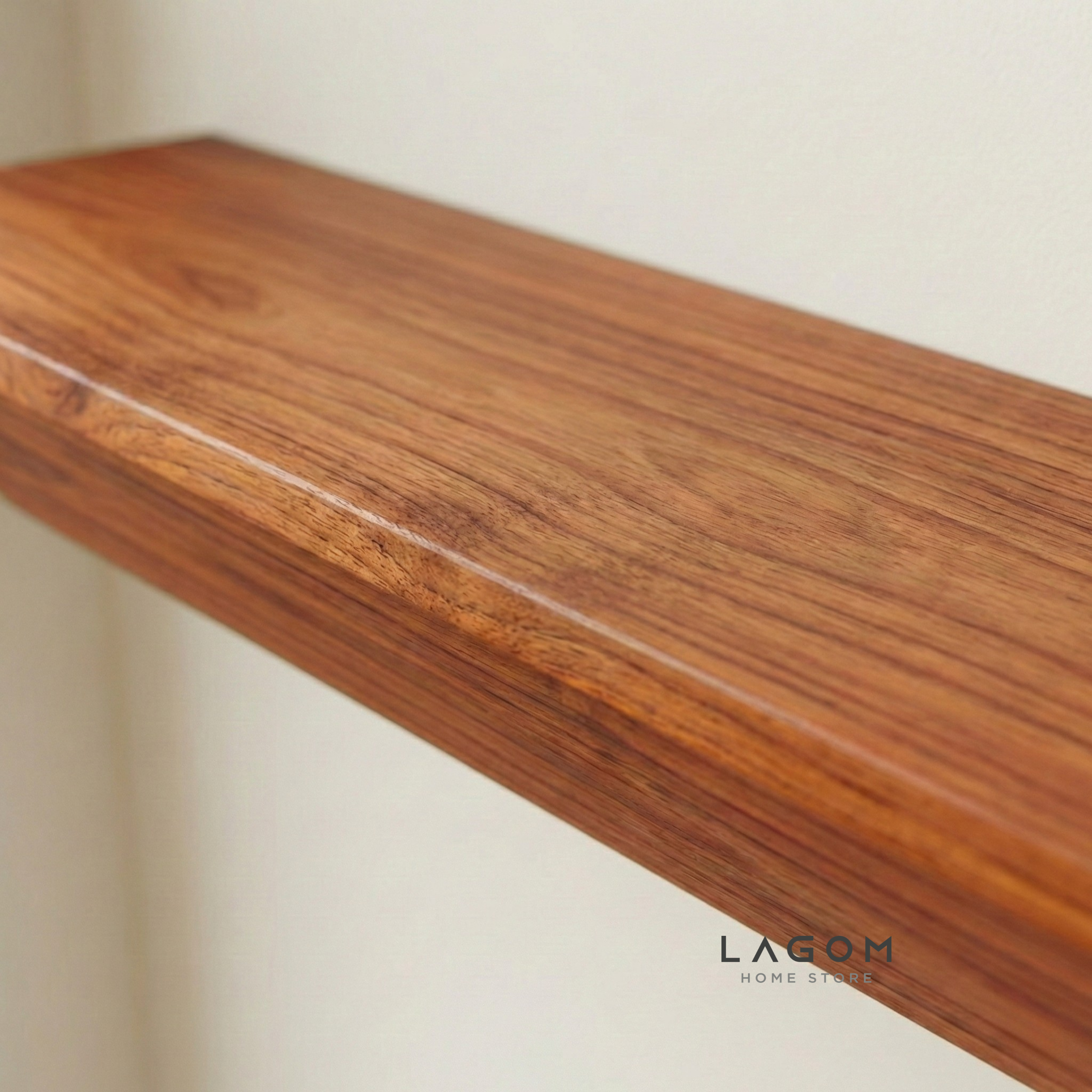 Teak Floating Shelves – Set of 4 Set of Shelves (4 Shelves) Wall Shelf Lagom Home Store Jati Furnitur Teak Furniture Jakarta