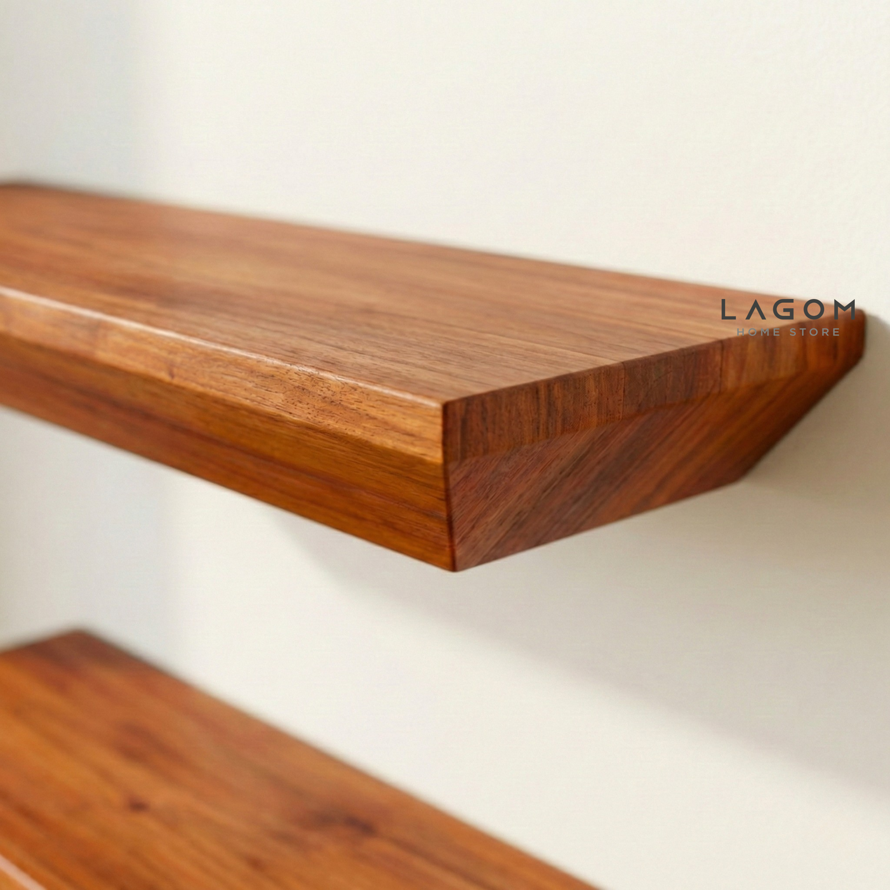 Teak Floating Shelves – Set of 4 Set of Shelves (4 Shelves) Wall Shelf Lagom Home Store Jati Furnitur Teak Furniture Jakarta