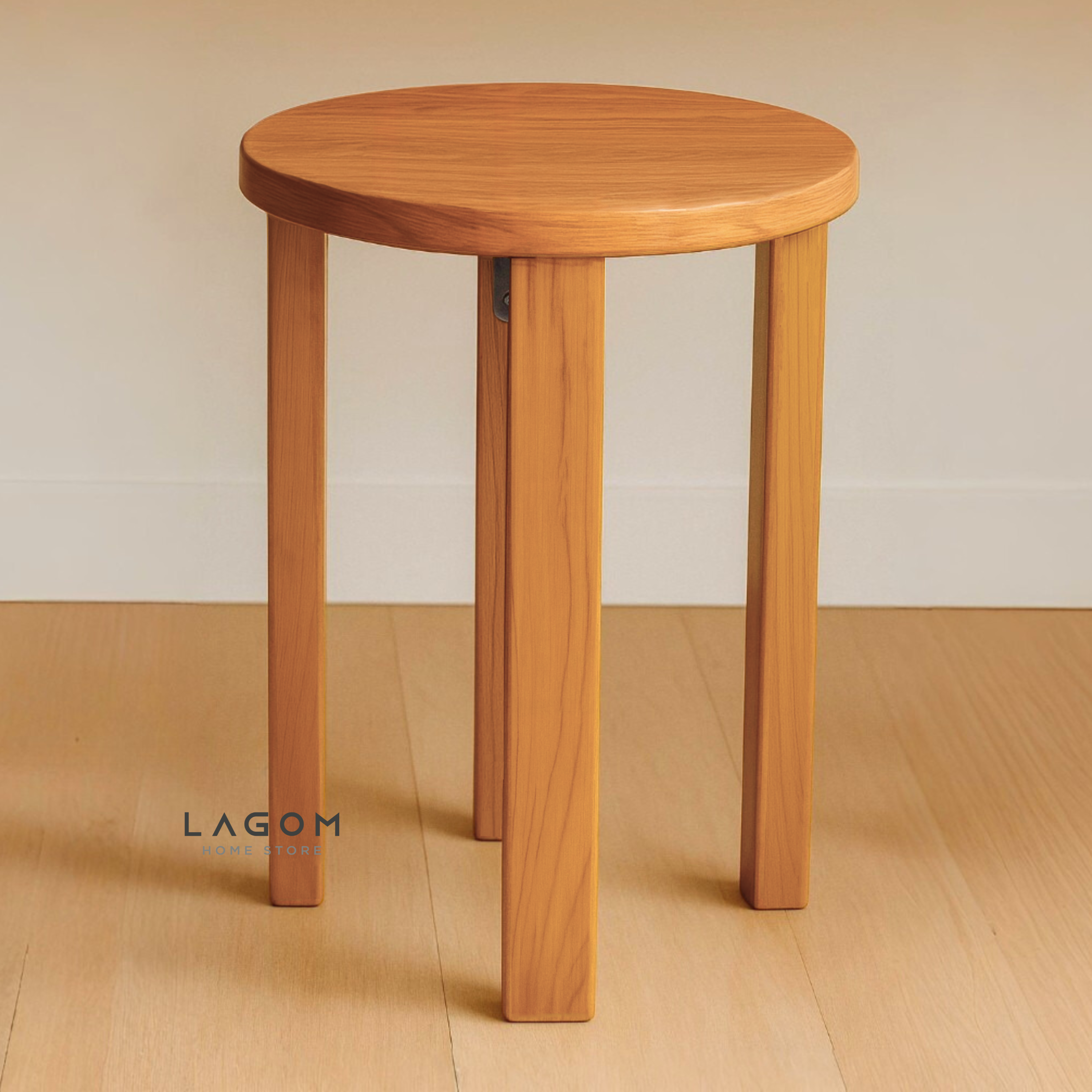 Teak Stackable Stools - Set of 4 Stool Lagom Home Store Jati Furnitur Teak Furniture Jakarta